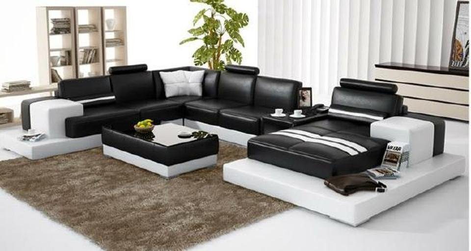 Couch Eck Sofa Wohnlandschaft JVmoebel Ecksofa, Big Ledersofa Ecksofa Polster