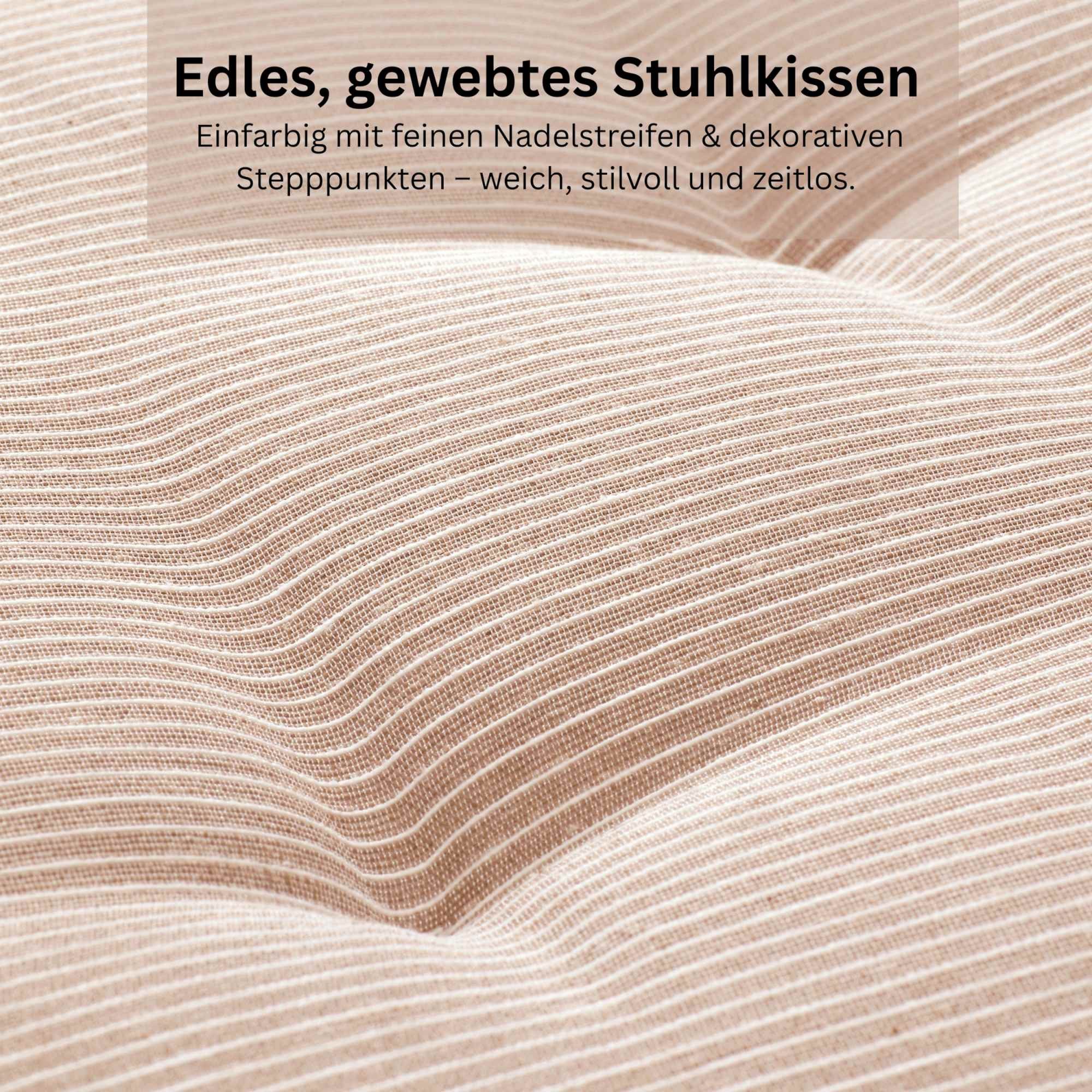 Esprit Stuhlkissen NEEDLESTRIPE Sitzkissen, 40 x 40 cm - 2er Set in Rose