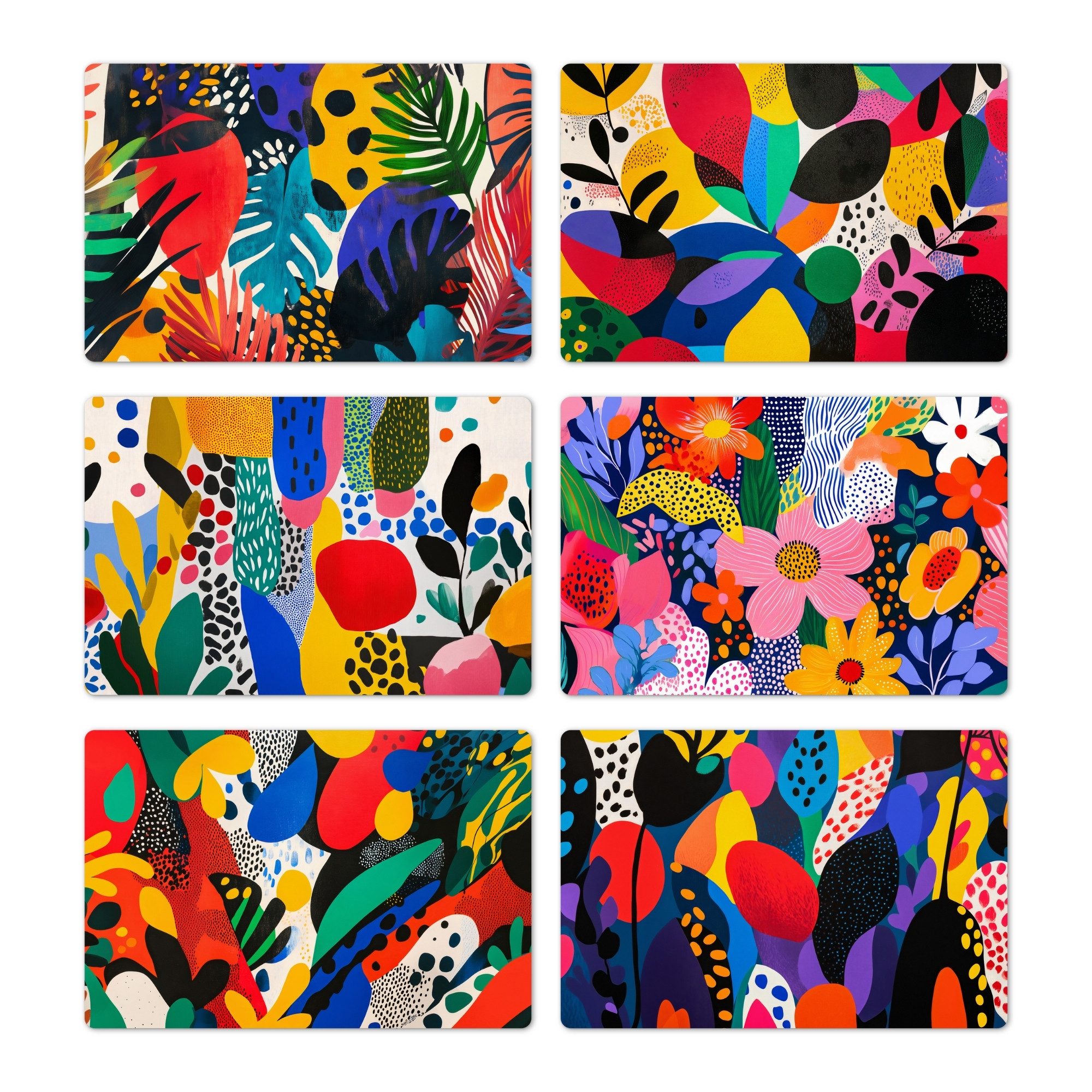 MuchoWow Platzset Bold Art - Modern - Abstrakt, (6-St), Platzsets, Tischset, Abwaschbar, Tischsets, Platzdeckchen