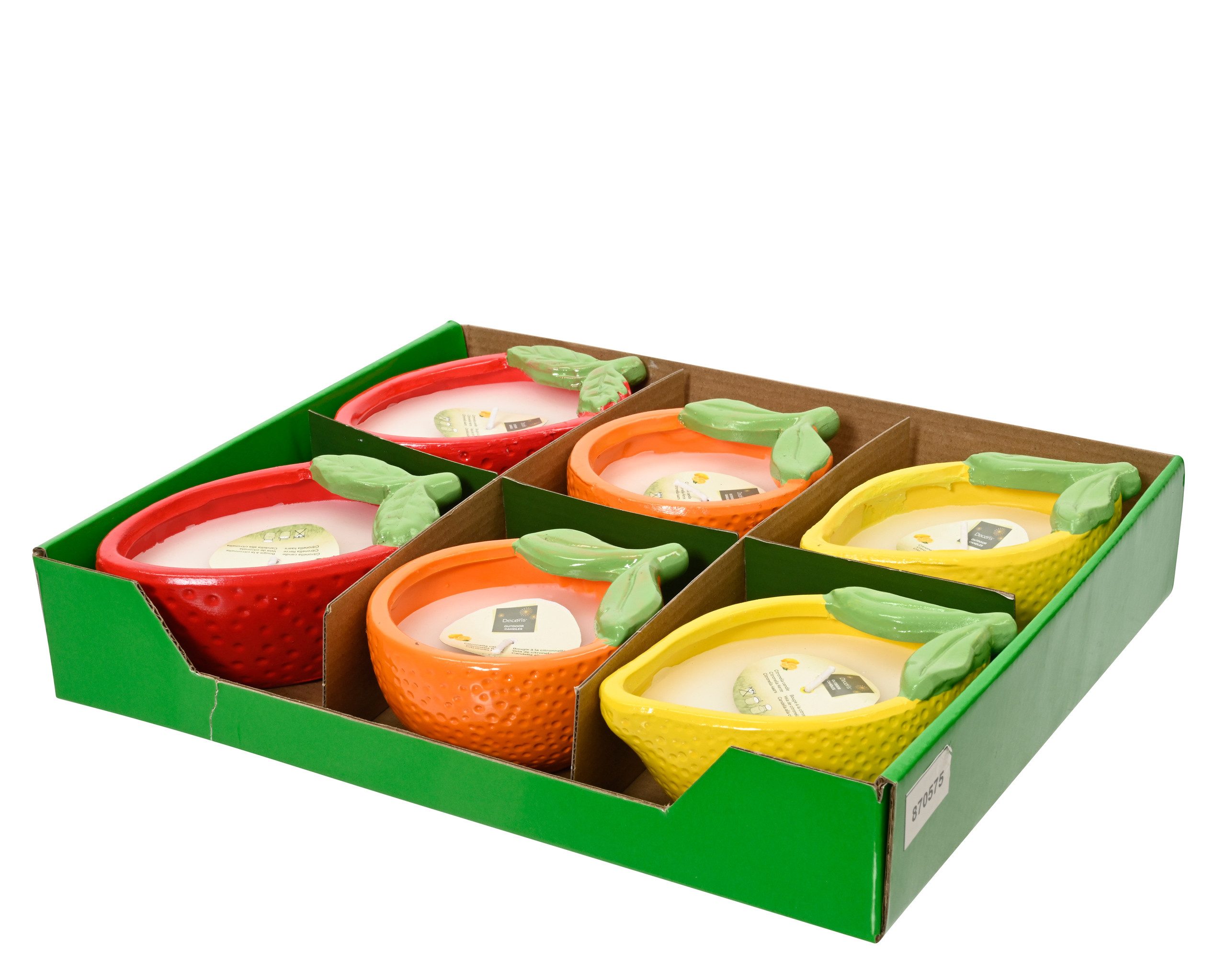 Decoris season decorations Teelicht, Citronella Kerze 5,5cm Outdoor Duftkerze 1 Stück sortiert