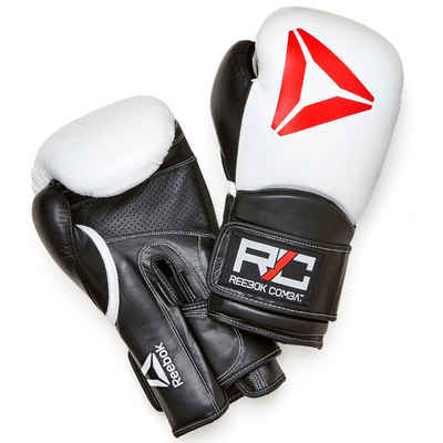 Reebok Boxhandschuhe Reebok Combat Leder-Boxhandschuhe Weiß/Schwarz