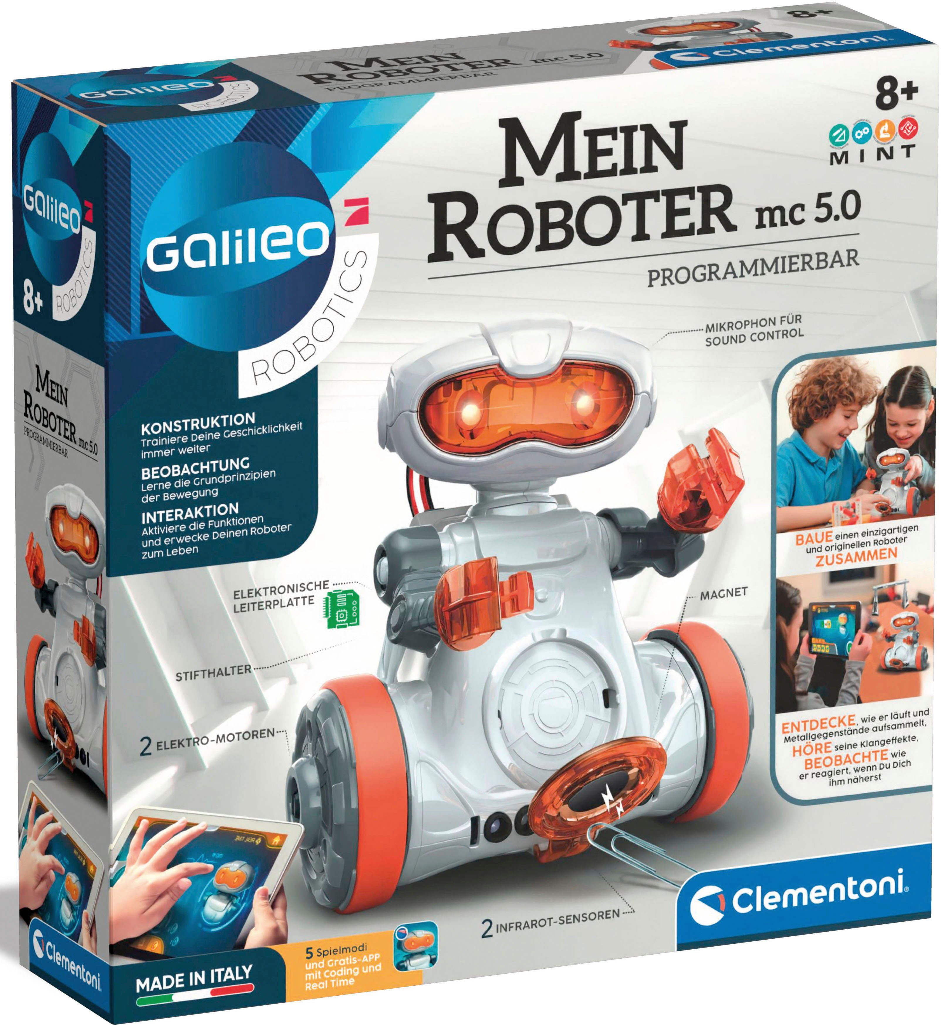 Clementoni® Experimentierkasten Galileo, Mein Roboter MC5.0, Made in Europe