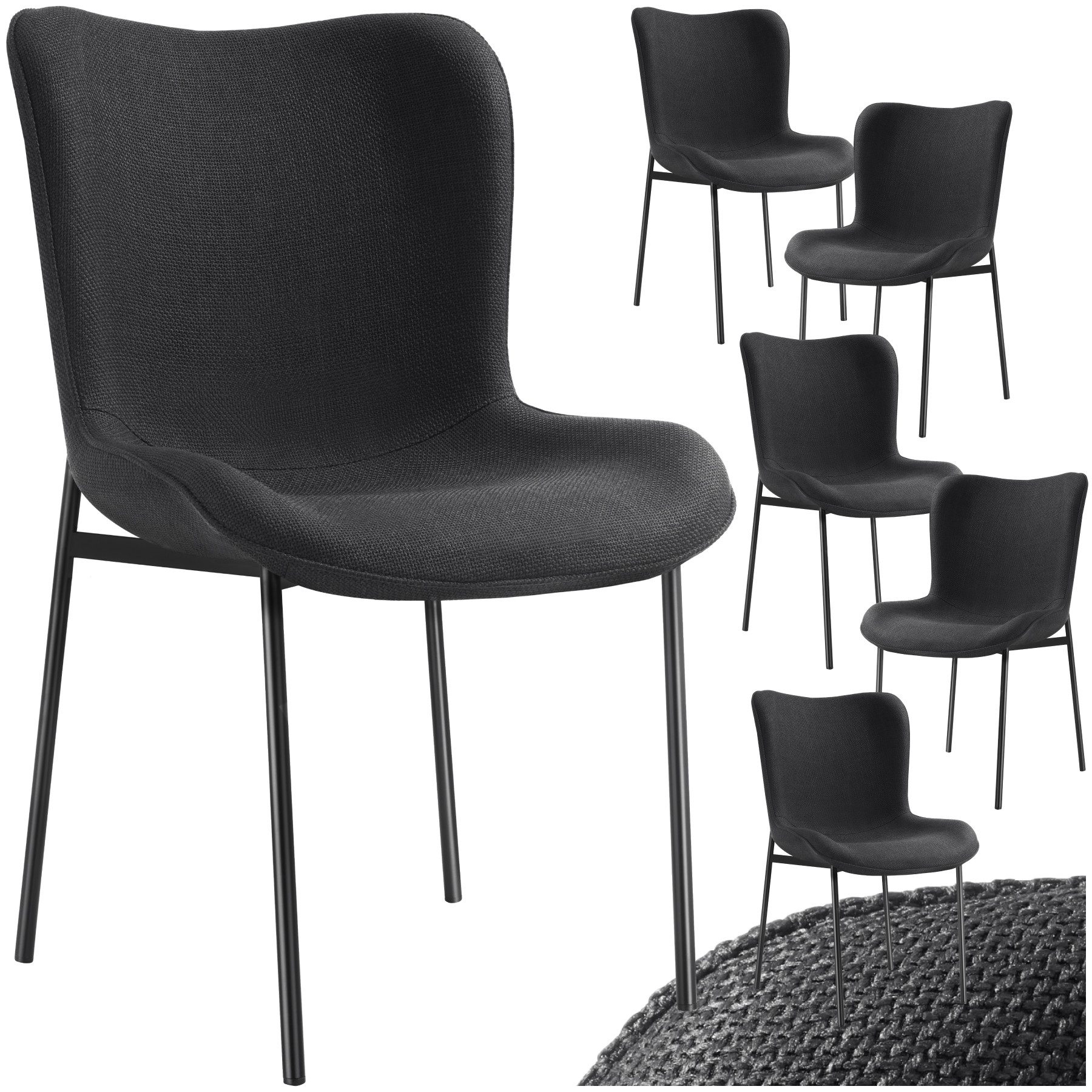 tectake Esszimmerstuhl Polsterstuhl (Set, 6 St), günstig online kaufen
