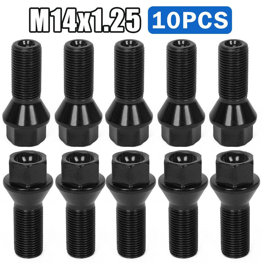 OSTWOLKE Schrauben-Set 10 x Radschrauben M14x1,25 SW17 für BMW X3 X5 E70 F30 F20 F25, 36136781151