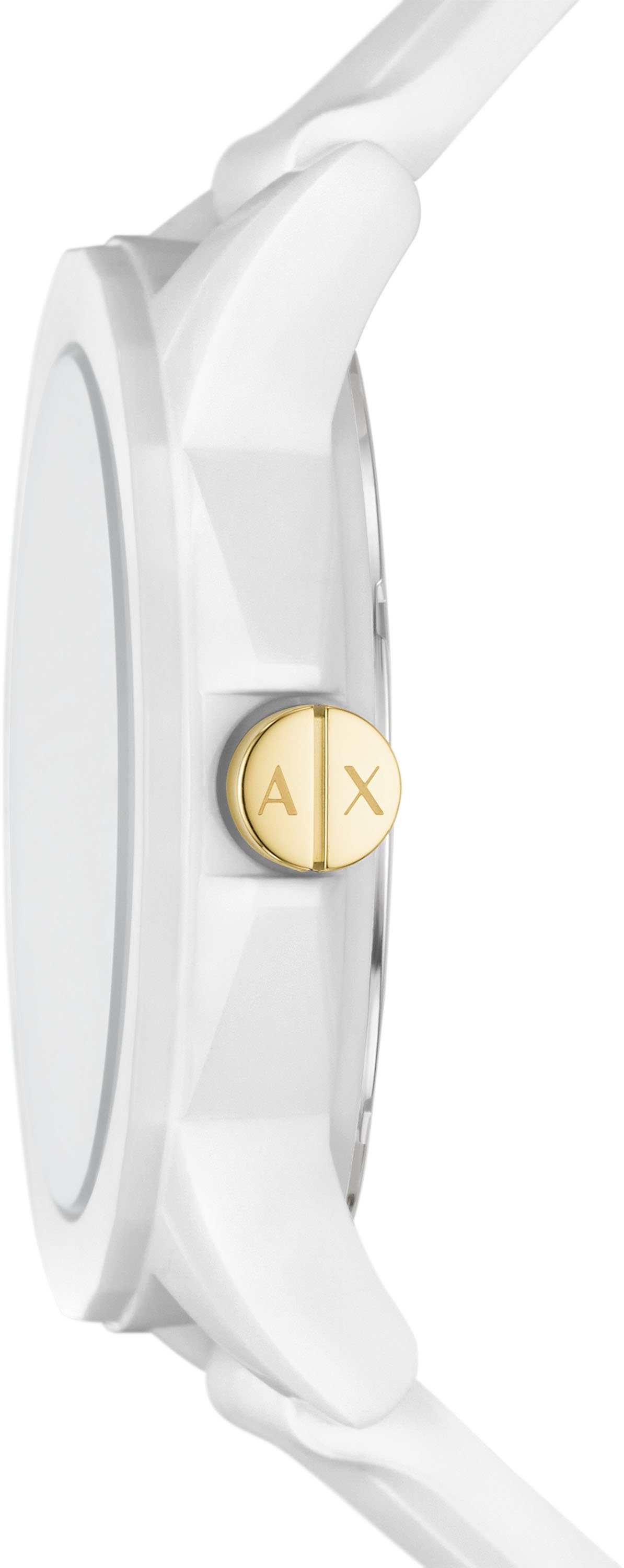 ARMANI EXCHANGE Quarzuhr AX7126, (Set, 2-tlg., mit Kofferanhänger), Armband günstig online kaufen