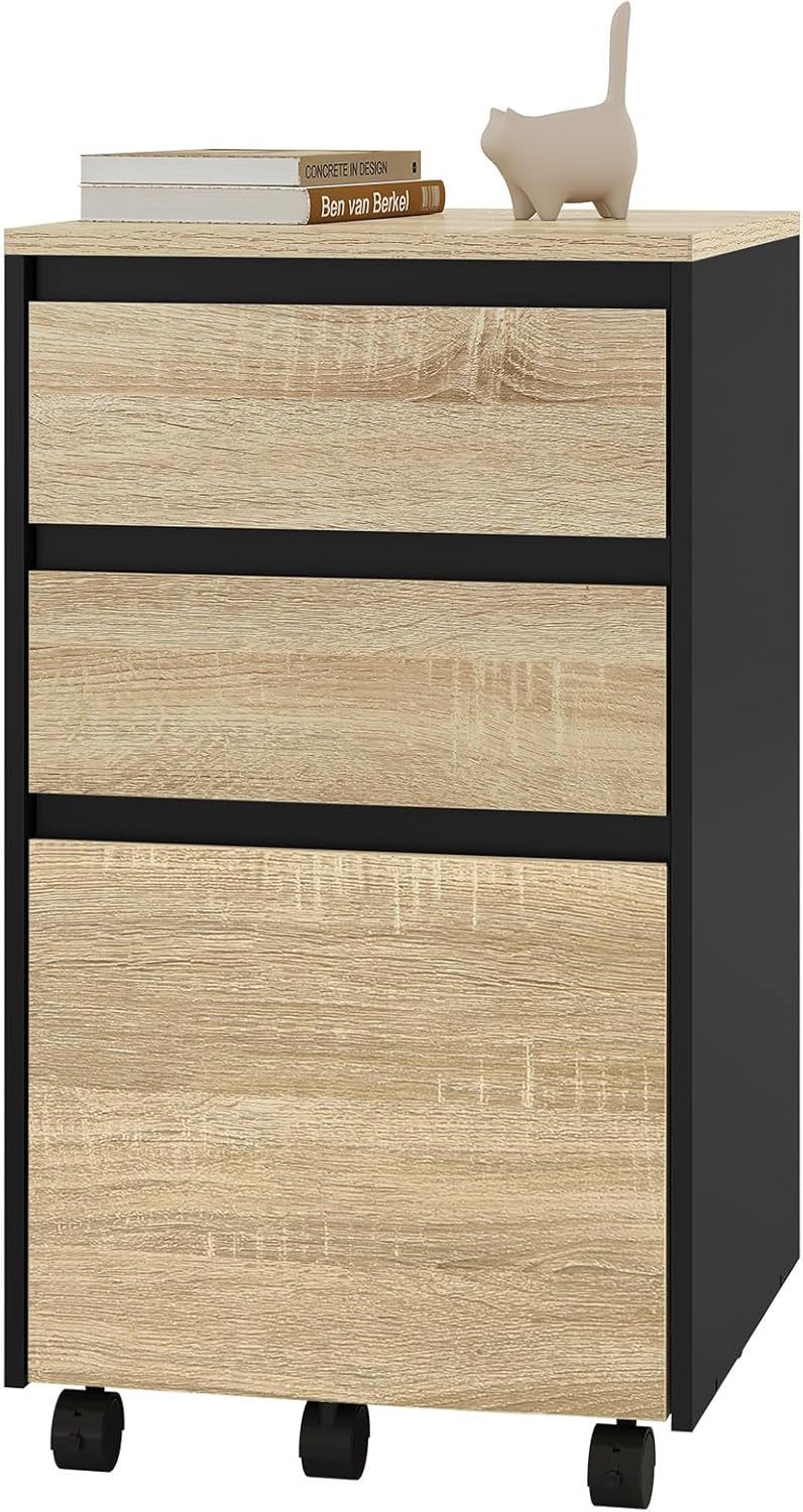 Woltu Aktenschrank (1-St) mobiler Schrank, Rollcontainer mit 3 Schubladen günstig online kaufen