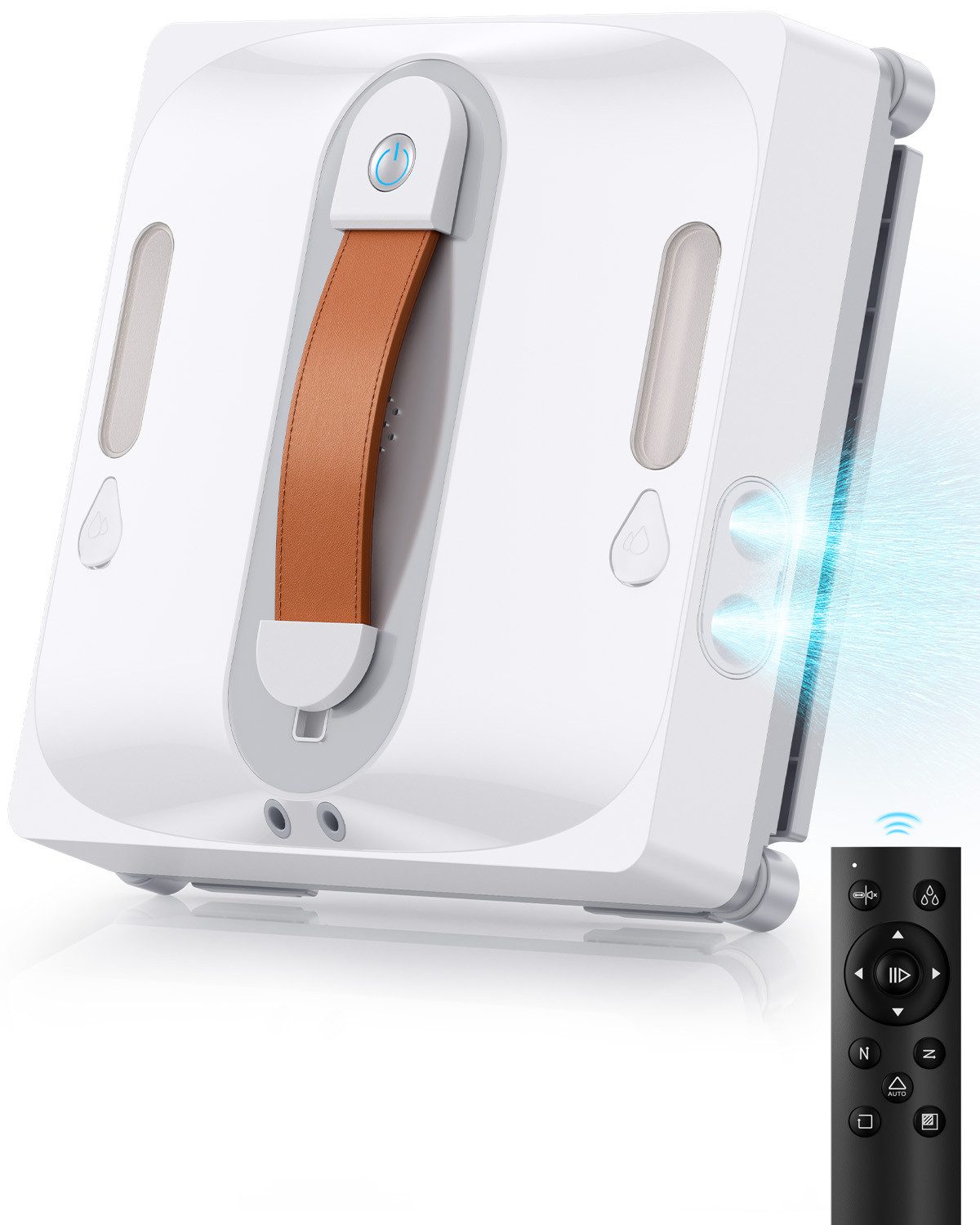 oyajia Fensterputzroboter Fernbedienung mit Dual-Wasserspray Anti-Fall 6500Pa, mit 80ml Wassertank und Sprühfunktion,Außen-und Innenfenster