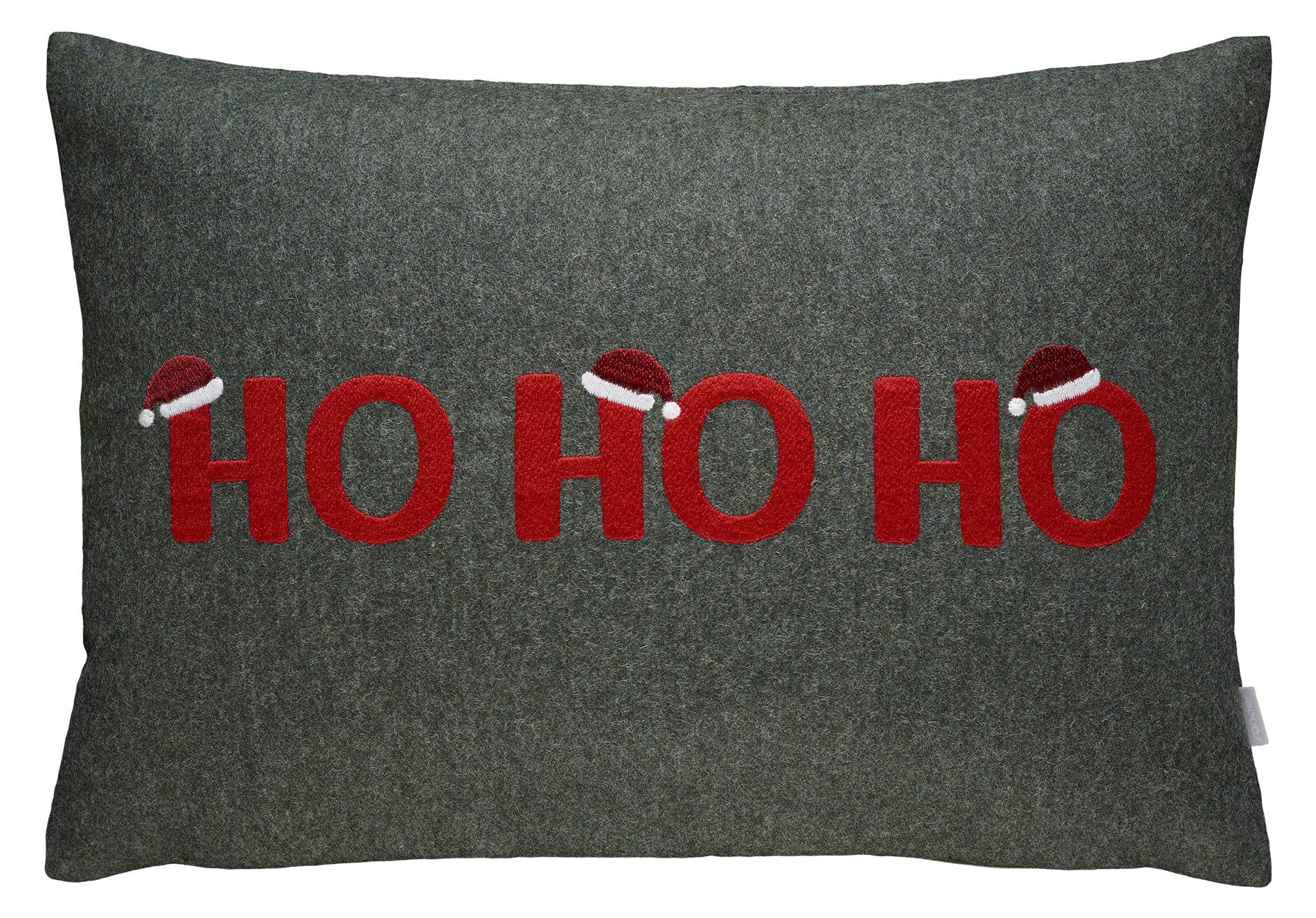 Sander Tischdecke Sander Kissenhülle Ho Ho Ho, 02 dark green