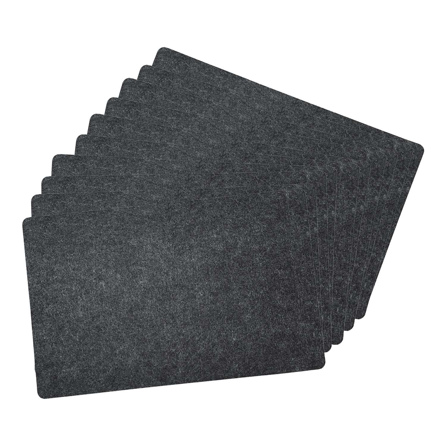 Kesper Platzset 10 Platzsets Filz-Optik, dunkelgrau - 45 x 30 cm, (10-St), geräuschdämpfend