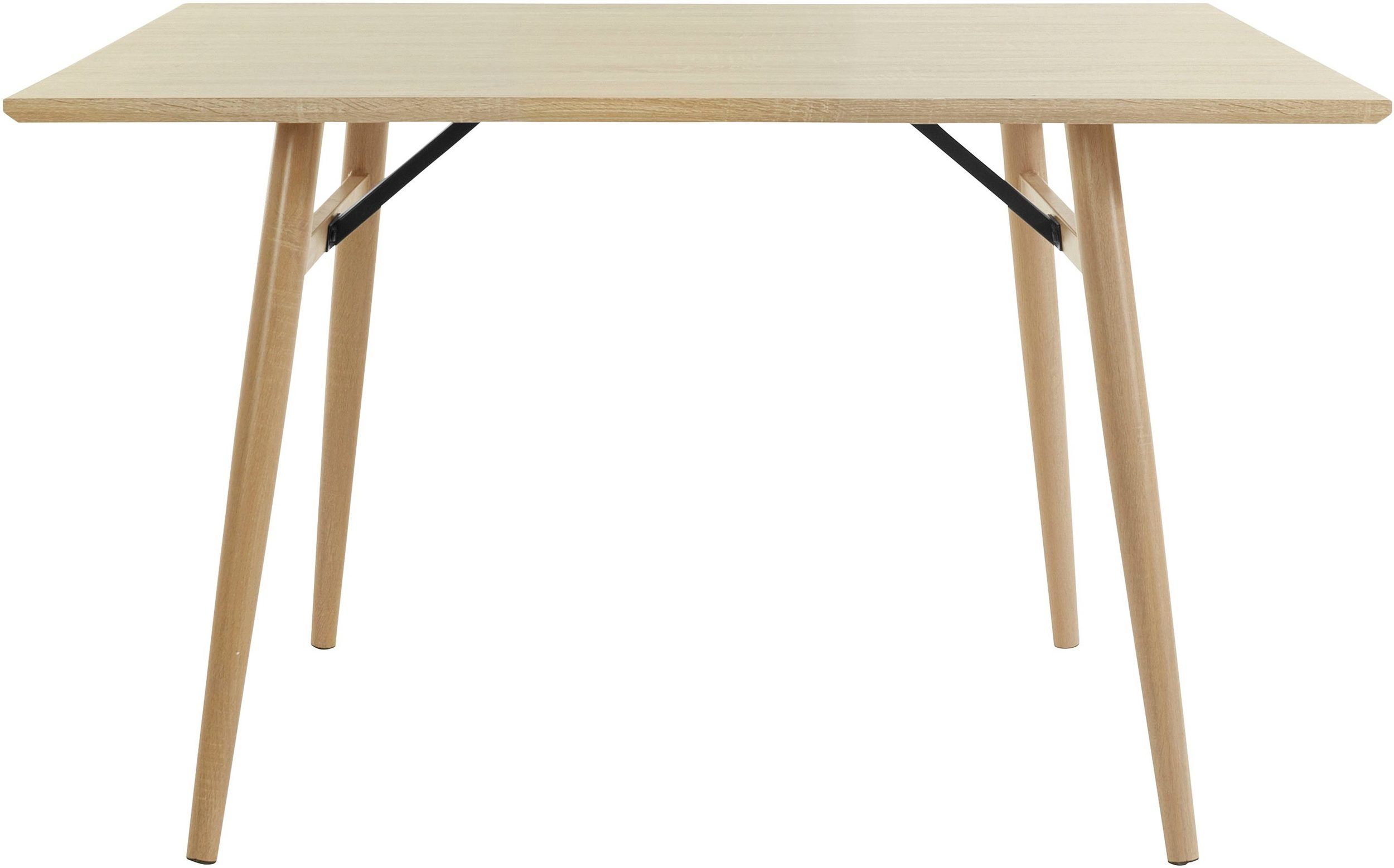 loft24 Esstisch Henrik, im Skandinavischen Look mit Wildeiche Holzoptik, Metallgestell