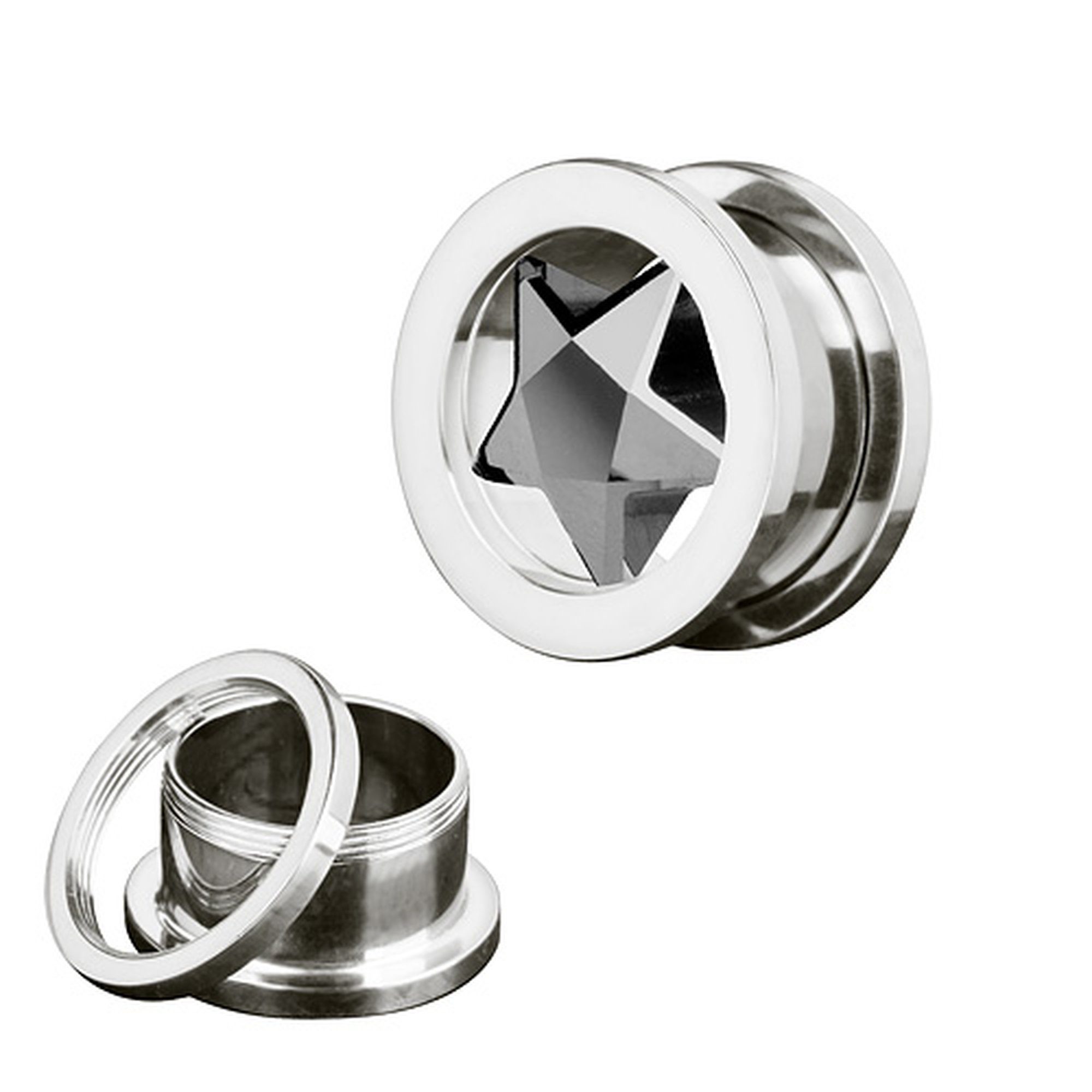 Taffstyle Plug Piercing Schraub Zirkonia Kristall günstig online kaufen