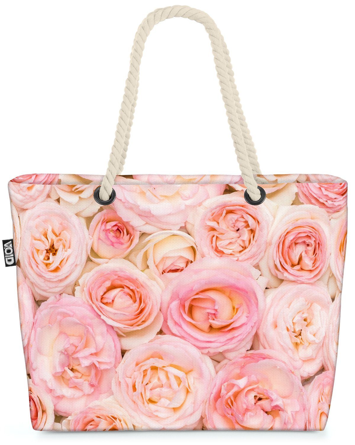 VOID Strandtasche (1-tlg), Rosa Rosen Hochzeit Feier Blumen rosa rosé hintergrund blume close-up