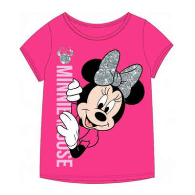 EplusM T-Shirt Minnie Mouse Shirt mit glitzernder Schleife & Schriftzug