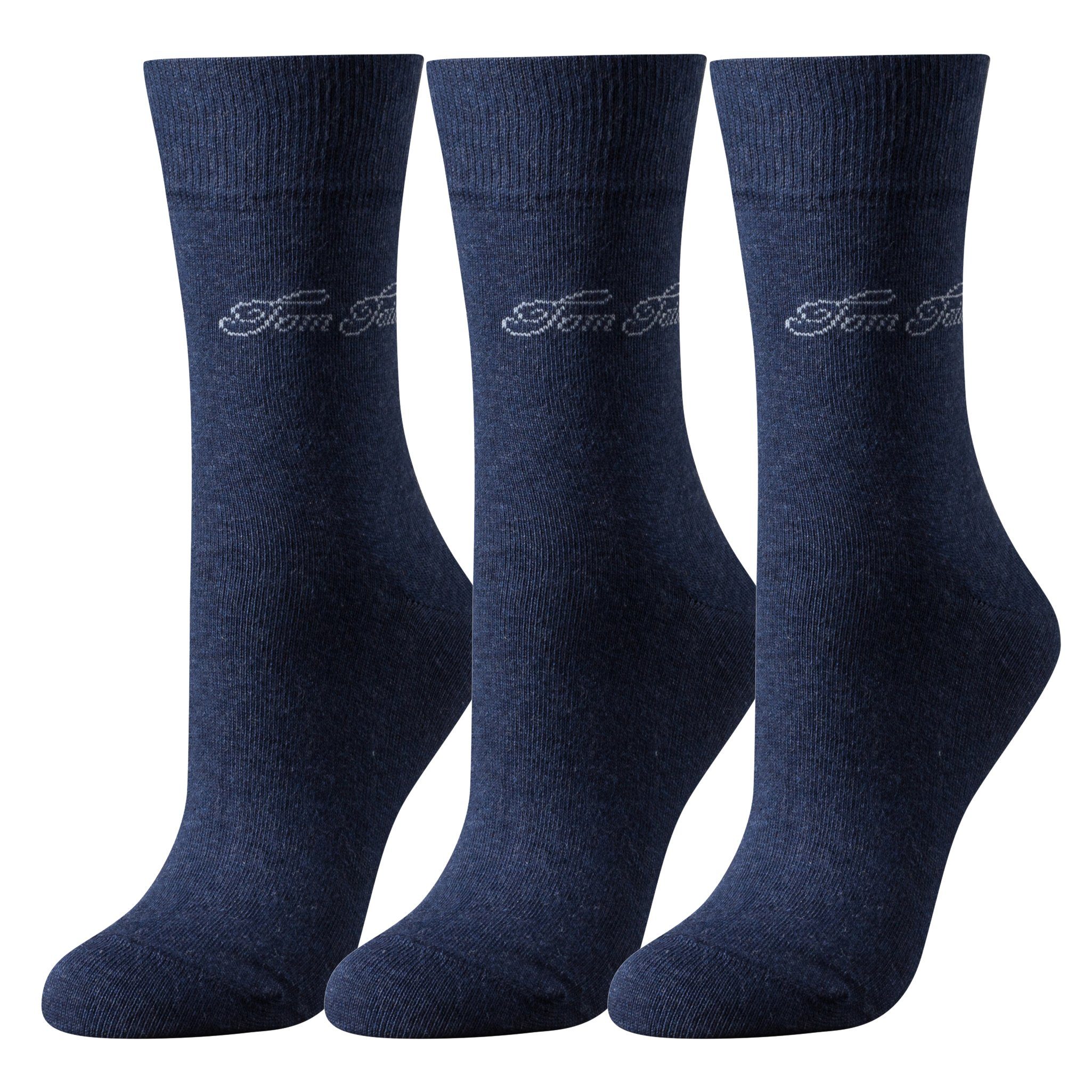 TOM TAILOR Socken Tom Tailor 3er Pack Basic Women Socks indigo mélange blau günstig online kaufen
