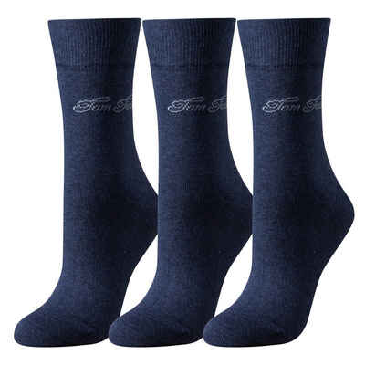 TOM TAILOR Socken 9703546042 Tom Tailor 3er Pack Basic Women Socks 9703 546 indigo mélange blau Doppelpack Strümpfe Socken