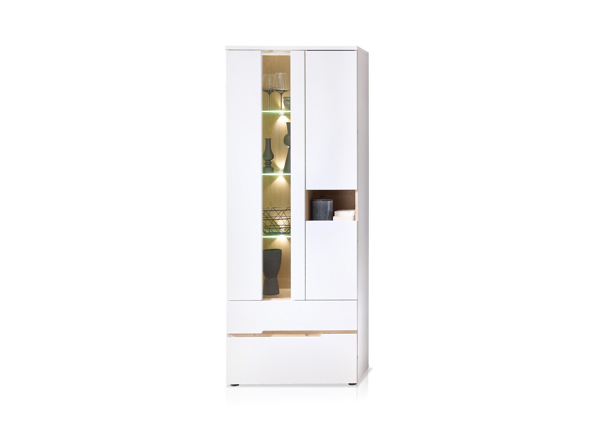 Moebel-Eins Vitrine MAILAND Vitrine, Material Dekorspanplatte MAILAND Vitrine, Material Dekorspanplatte