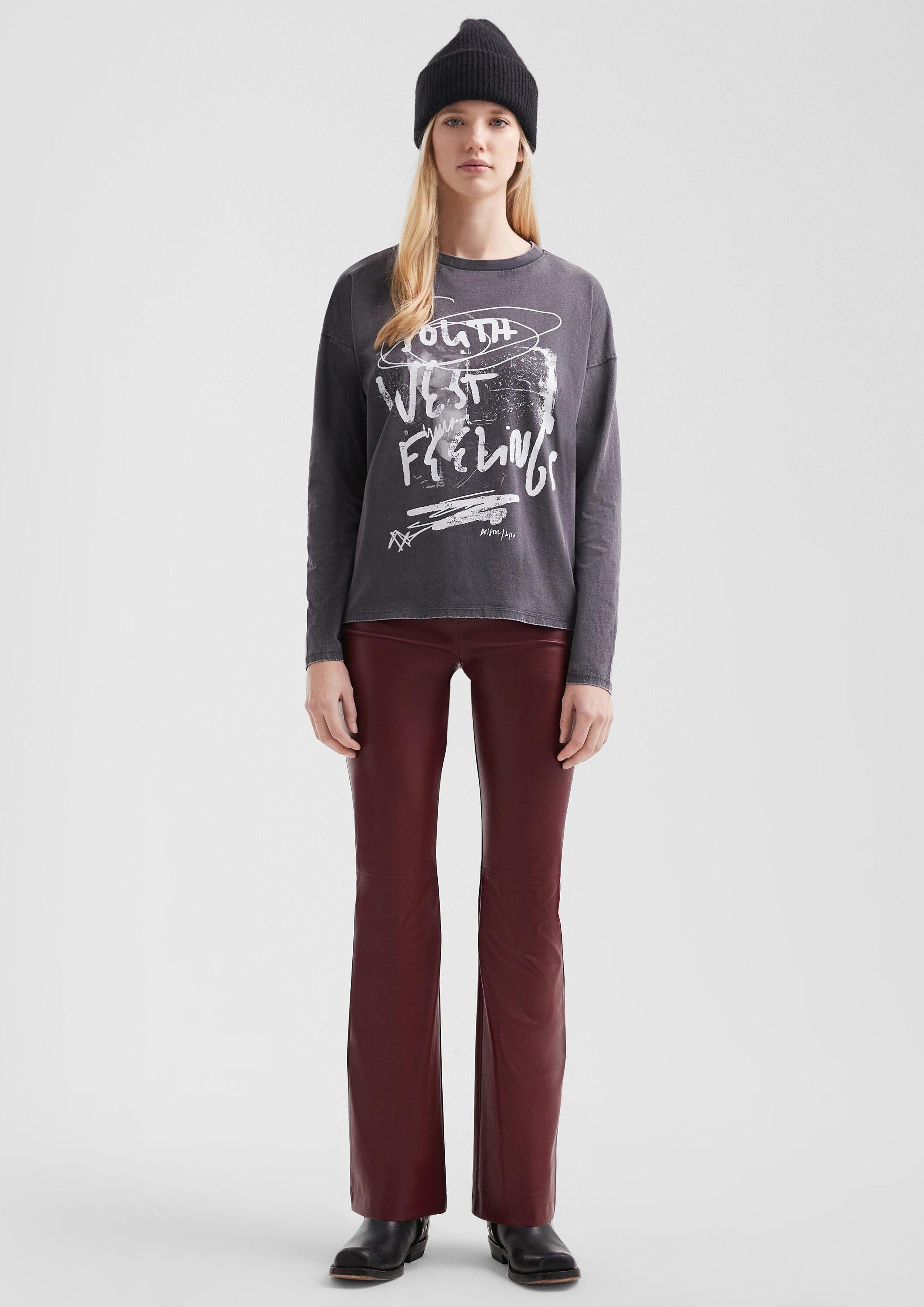 QS Chinos Hose Flared Leg Pants günstig online kaufen