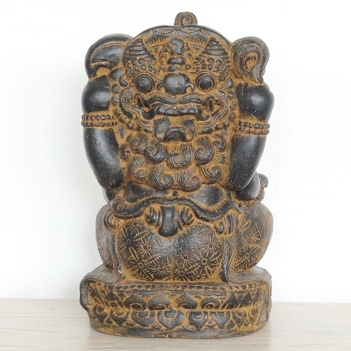Oriental Galerie Dekofigur Ganesha traditionelle cm (1 45 Finish Handarbeit Herstellung im in Figur Ursprungsland St), Beton Antik