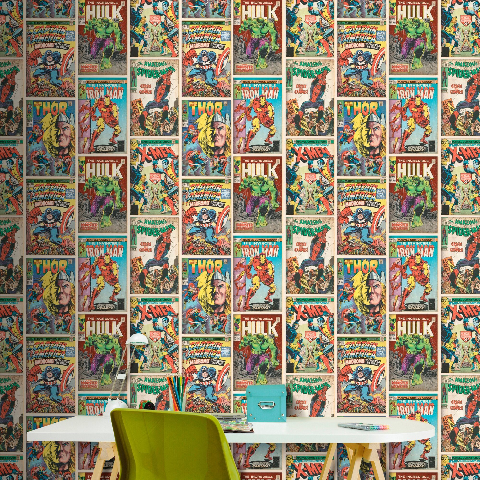 MARVEL Papiertapete Marvel Action Heroes günstig online kaufen