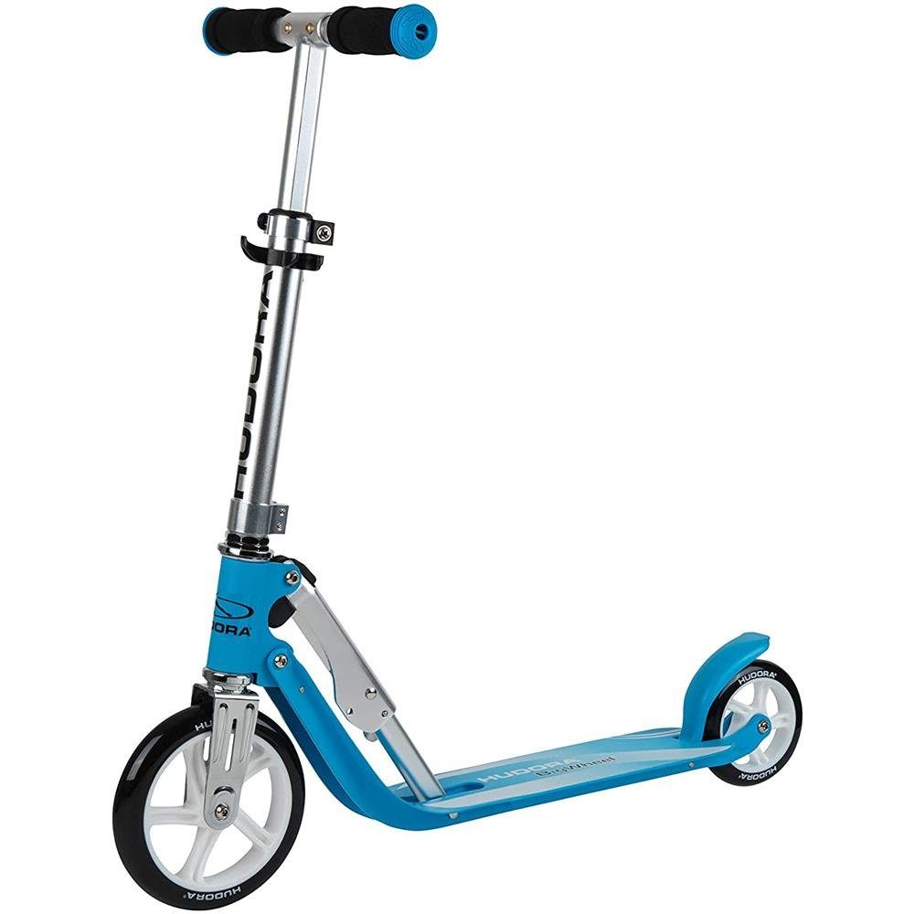 Hudora Cityroller Little BigWheel, Scooter blau Lenker Kinder verstellbar Roller