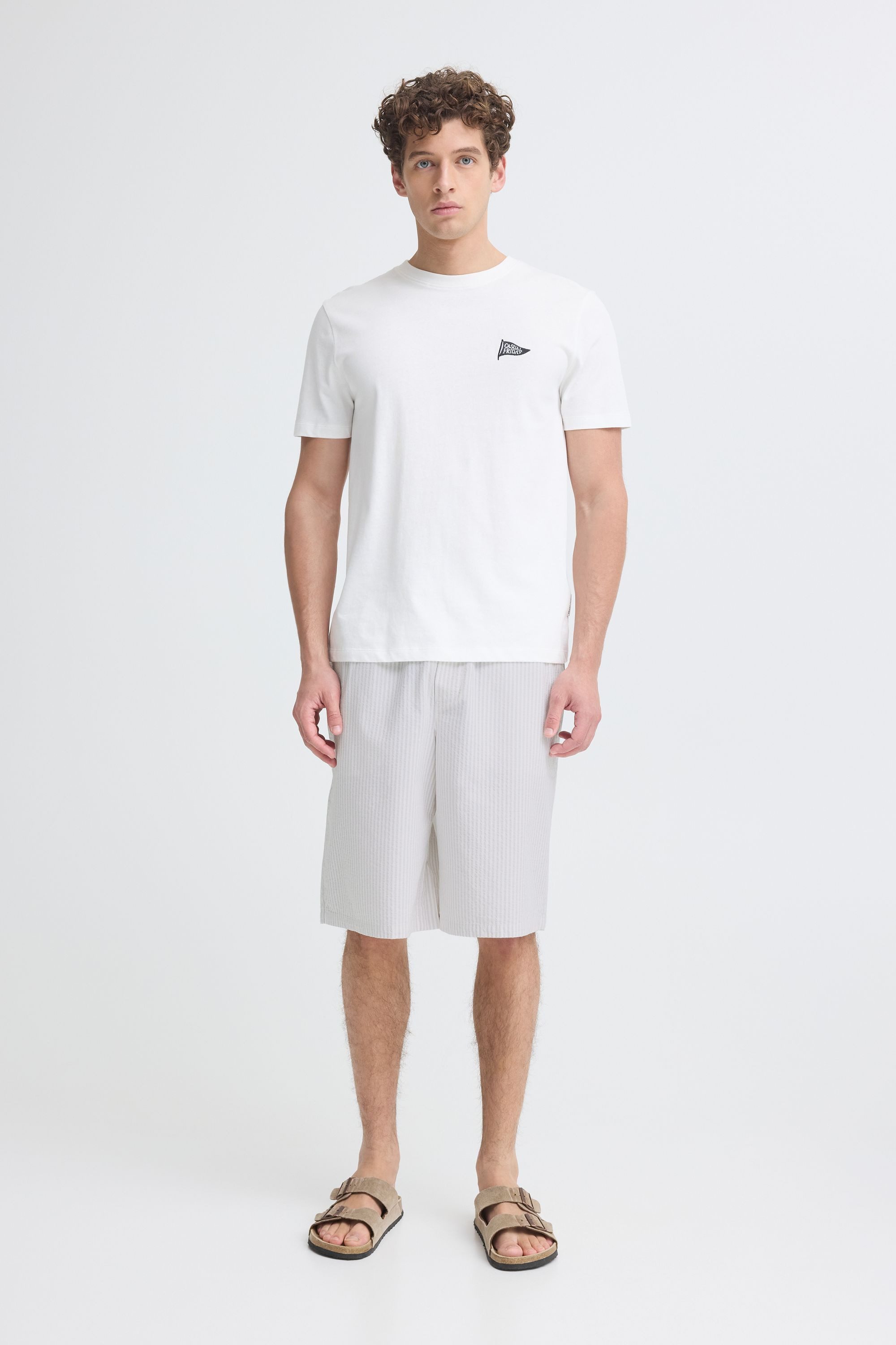 Casual Friday Chinoshorts CFJaevon Gestreifte Seersucker Shorts - Relaxed Fit