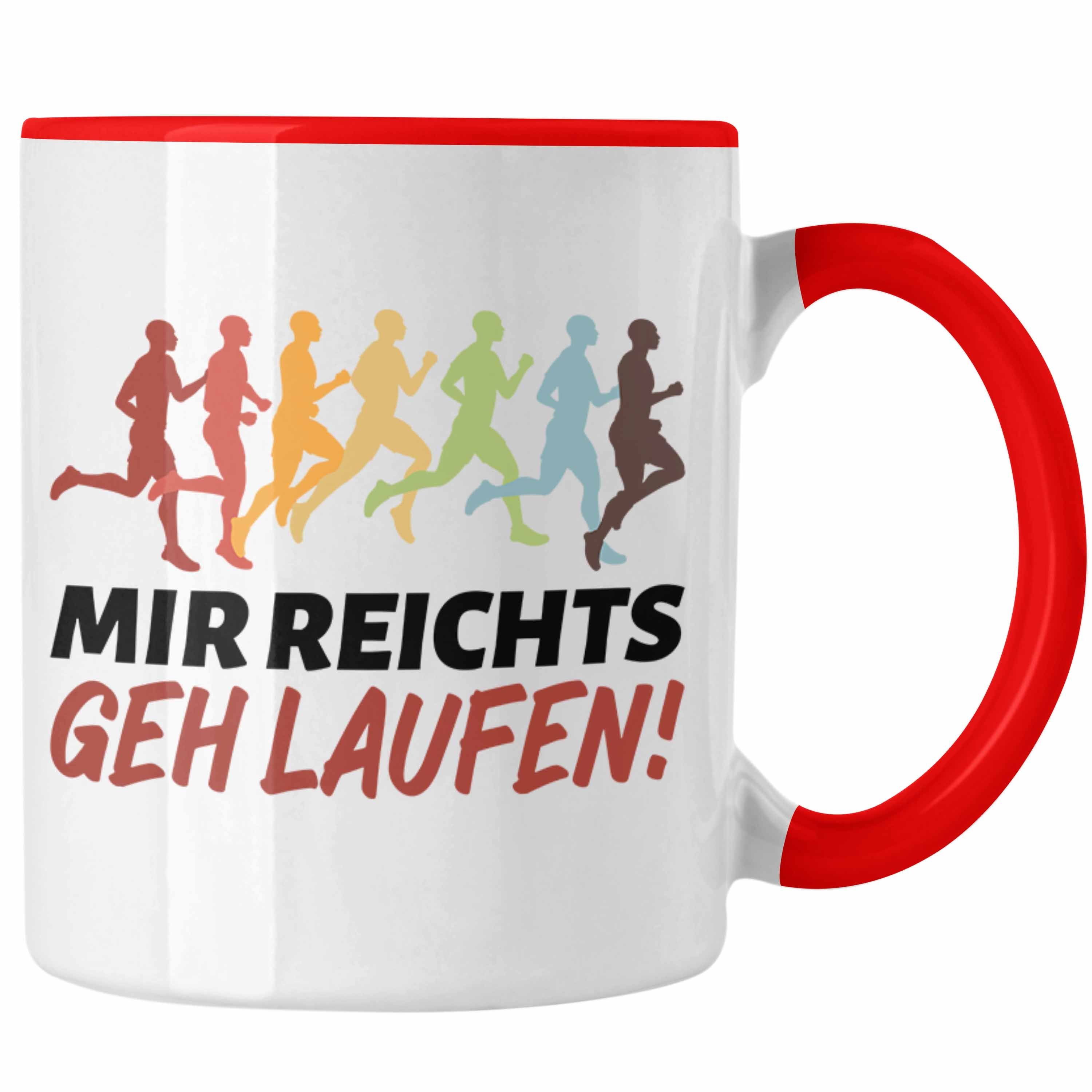 Trendation Tasse Mir Reichts Ich Geh Laufen Tasse Geschenk für Jogger Läufer Geschenkid Rot