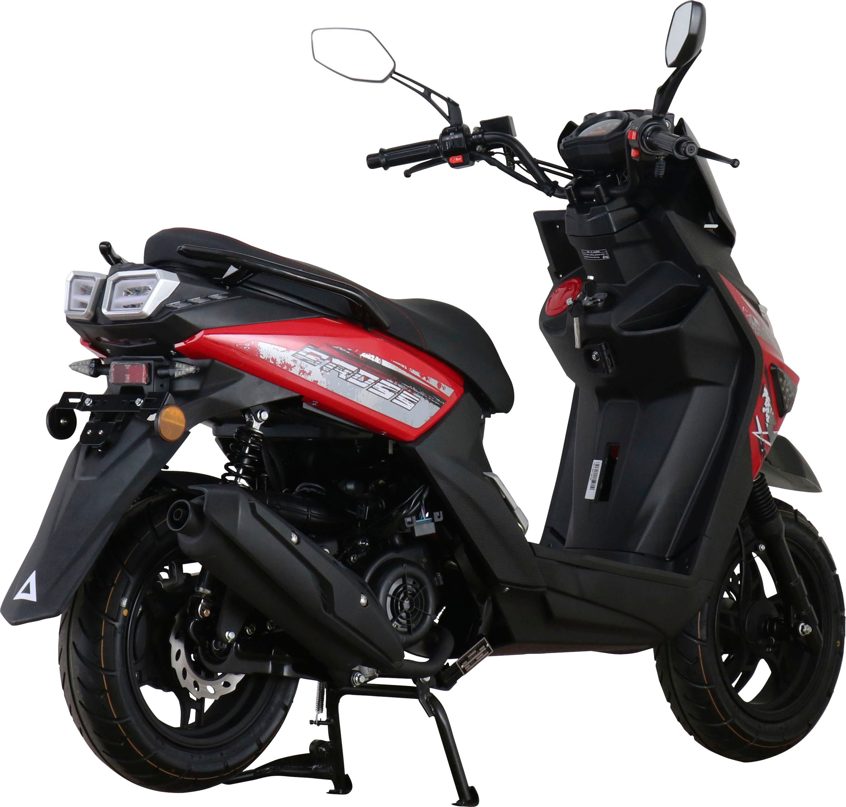 GT UNION Motorroller PX 55 inkl. tlg., (Komplett-Set, 85 5, 125, km/h, Cross-Concept 2 125 Street Topcase), rot Euro mit Topcase 2.0 ccm