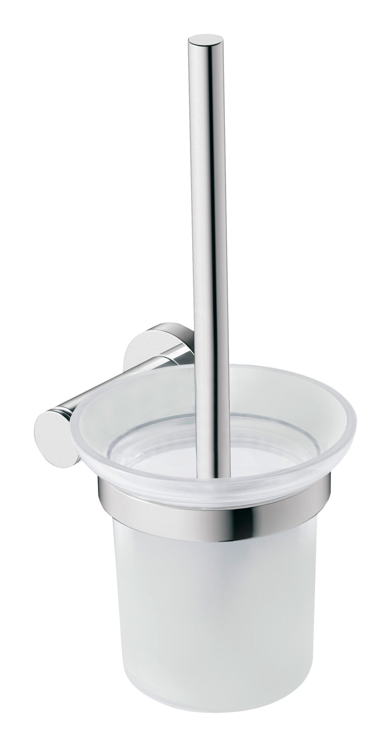 Duravit WC-Garnitur D-Code, Toilettenbürstengarnitur wandhängend - Chrom / Weiß Matt
