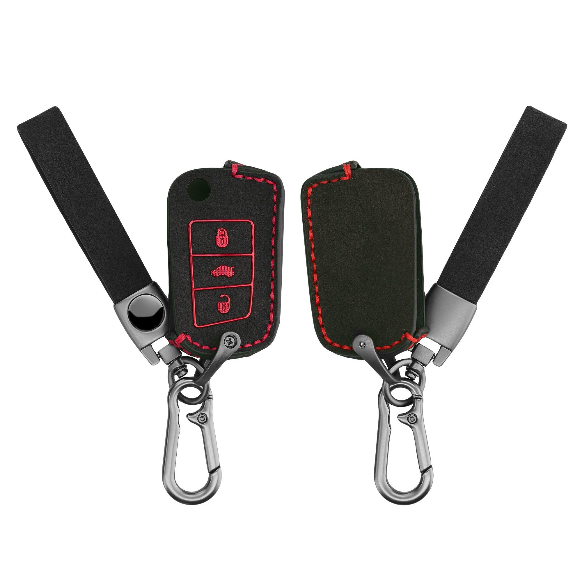 kwmobile Schlüsseltasche Autoschlüssel Kunstleder Hülle für VW Golf 7 MK7,  Schlüsselhülle Schlüssel Case Cover
