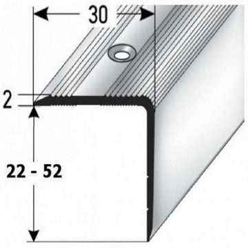PROVISTON Treppenkantenprofil Aluminium, 30 x 32 x 1000 mm, Bronze Dunkel, Treppenkante Winkel