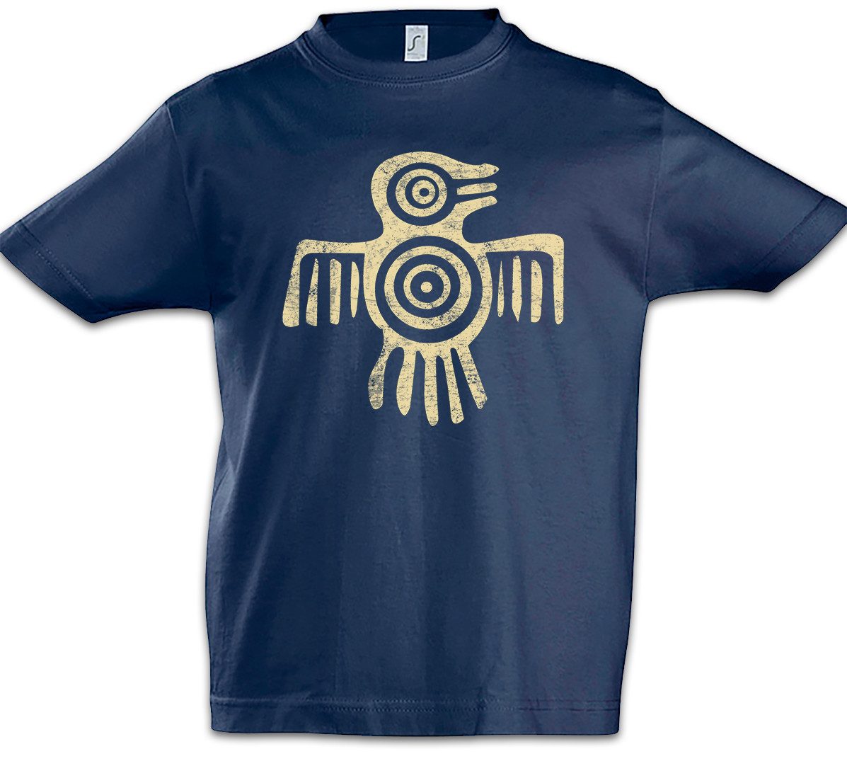 Print-Shirt Aztec Bird II Kinder T-Shirt Native Indian American Azteken Sign Maya