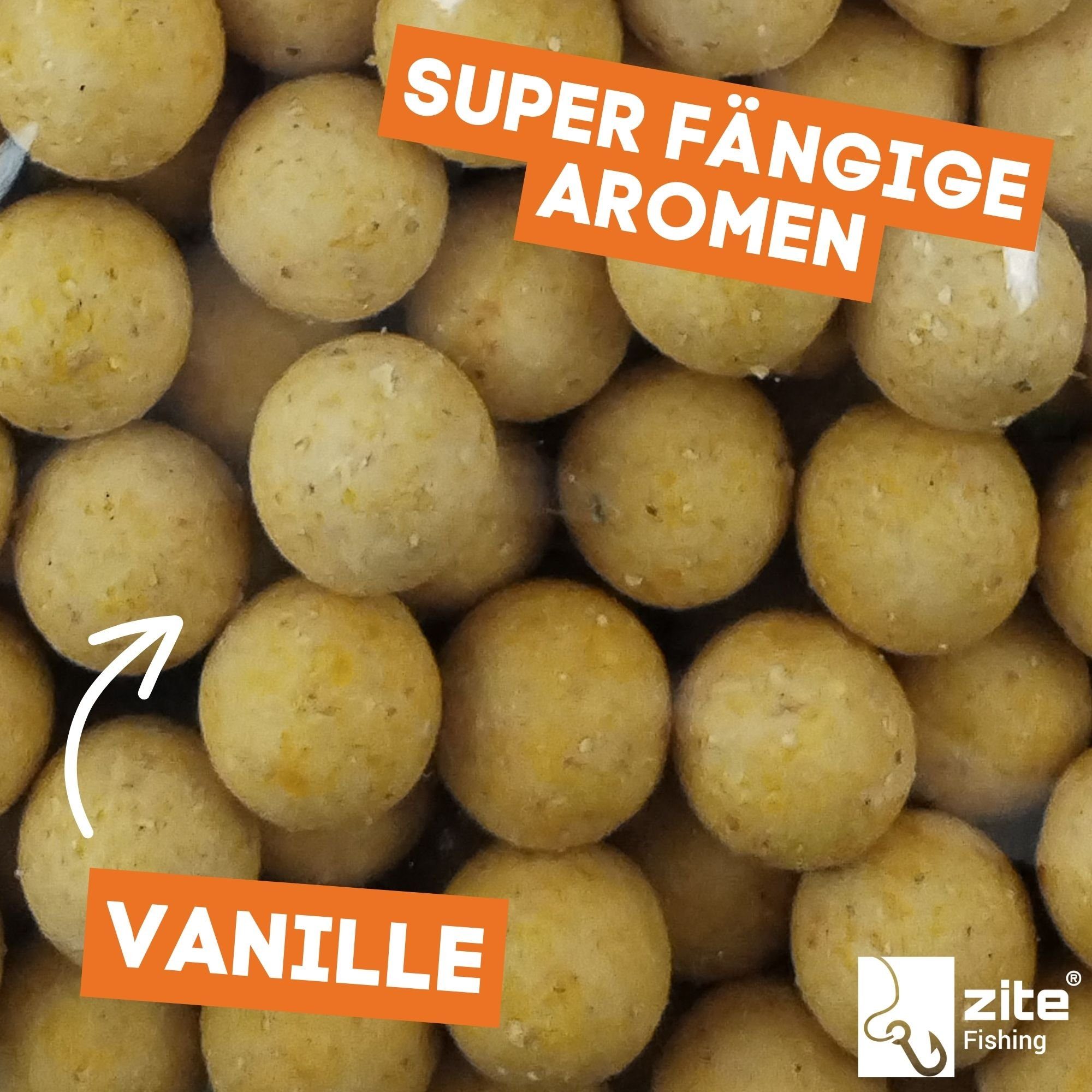 Zite Kunstköder Aromen - Karpfenköder 18mm Vanille - Viele Futterboilies 3kg Karpfenangeln