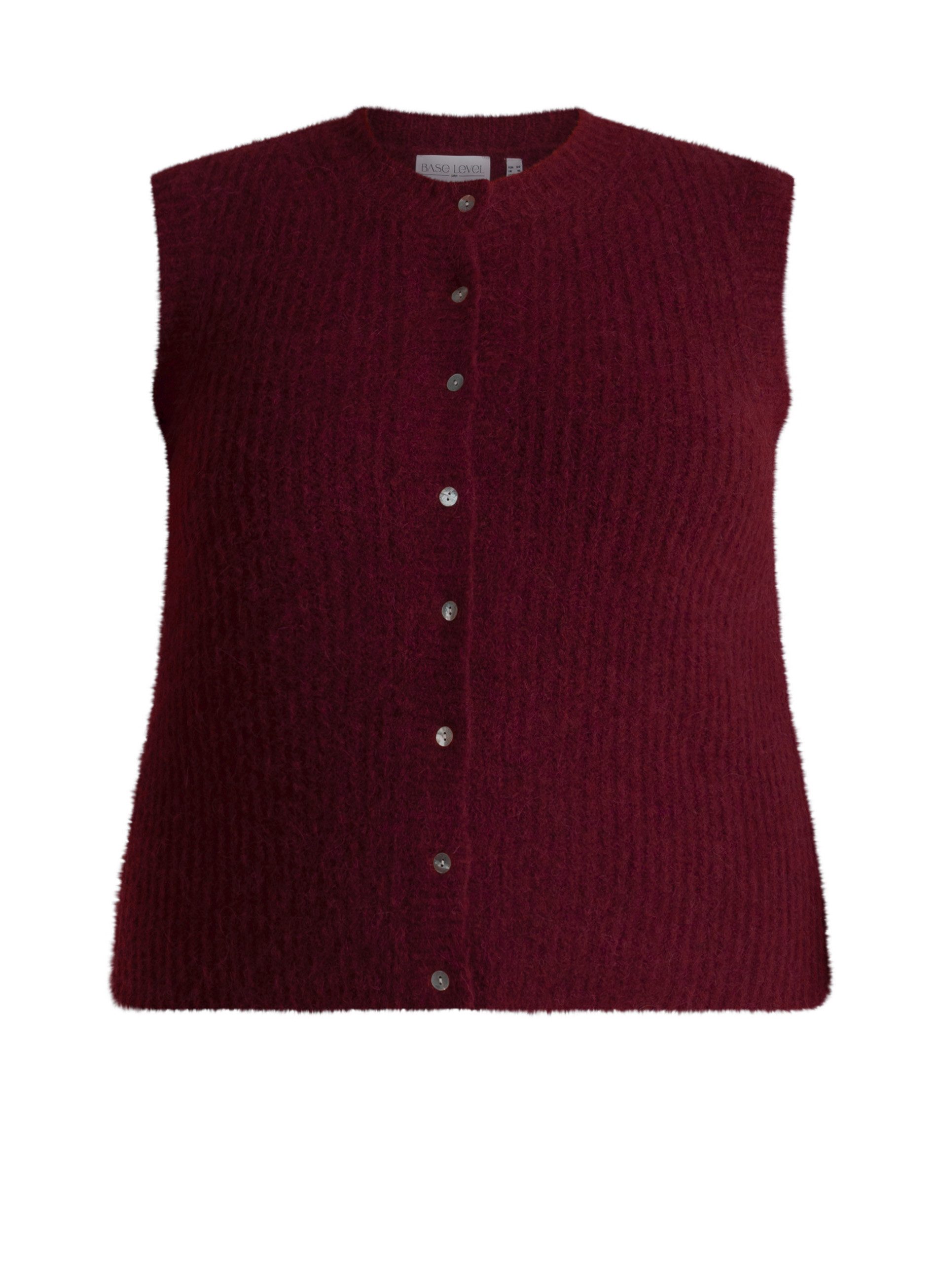 Base Level Curvy Strickweste Nelly Ärmellos - mit Knopfleiste / Große Größen – Bild 4 von 5