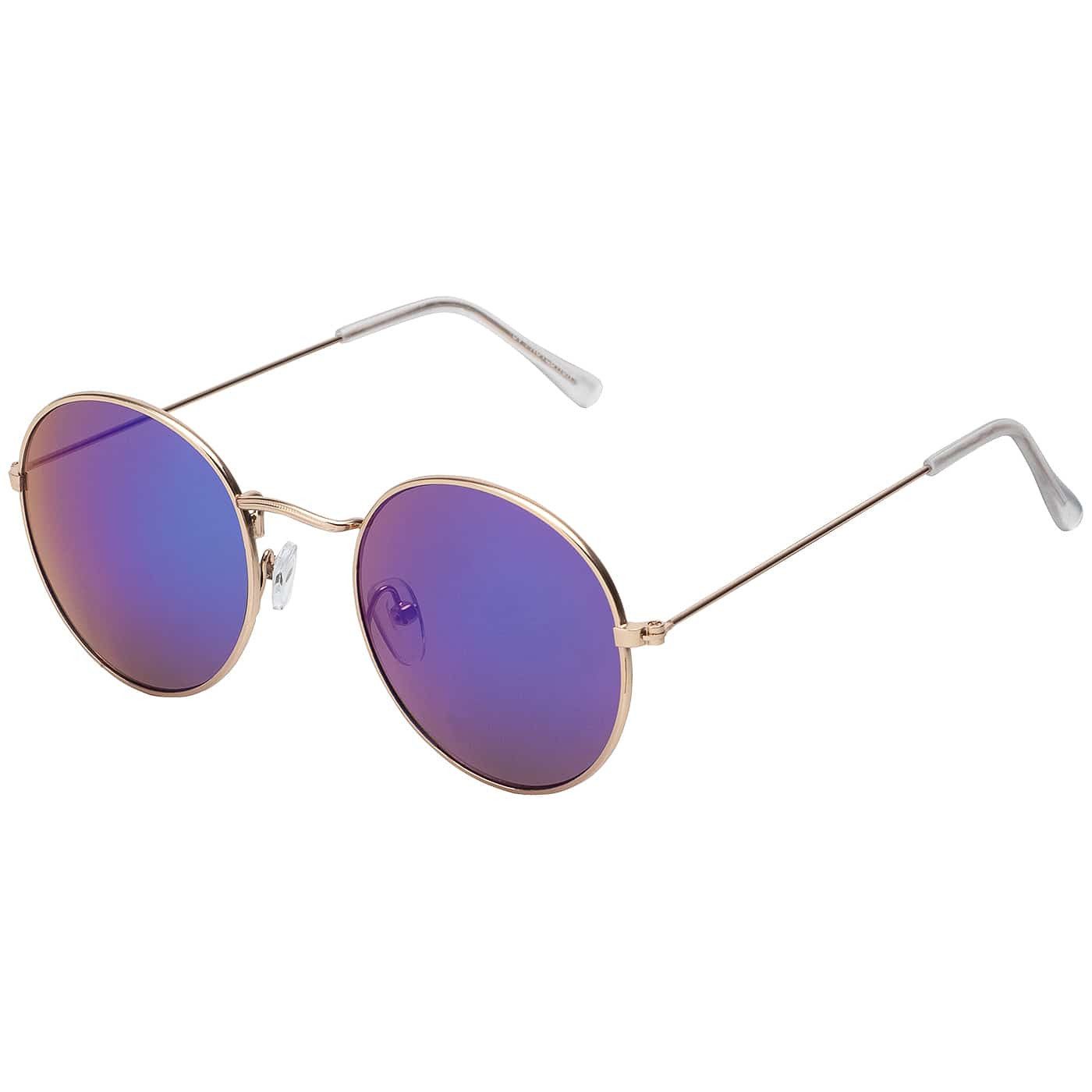 Retrosonnenbrille Rund Form Verspiegelt Damen Herren Sonnenbrille