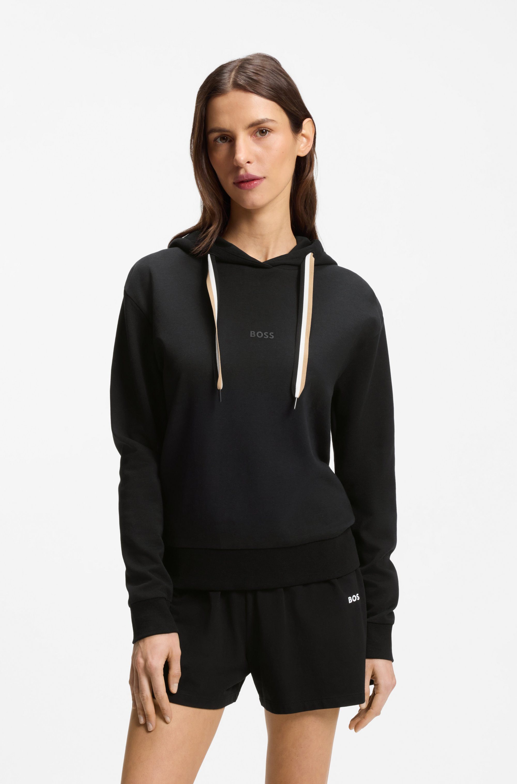 BOSS Hoodie CP Stripe Hoodie mit kontrastfarbener Kordel günstig online kaufen