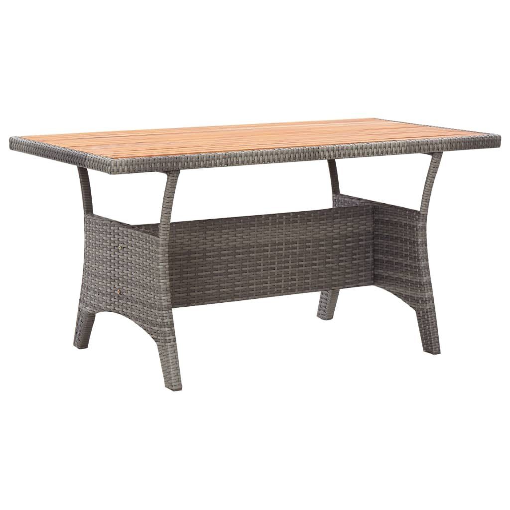 Gartentisch Gartentisch Grau 120x70x66 cm Massivholz