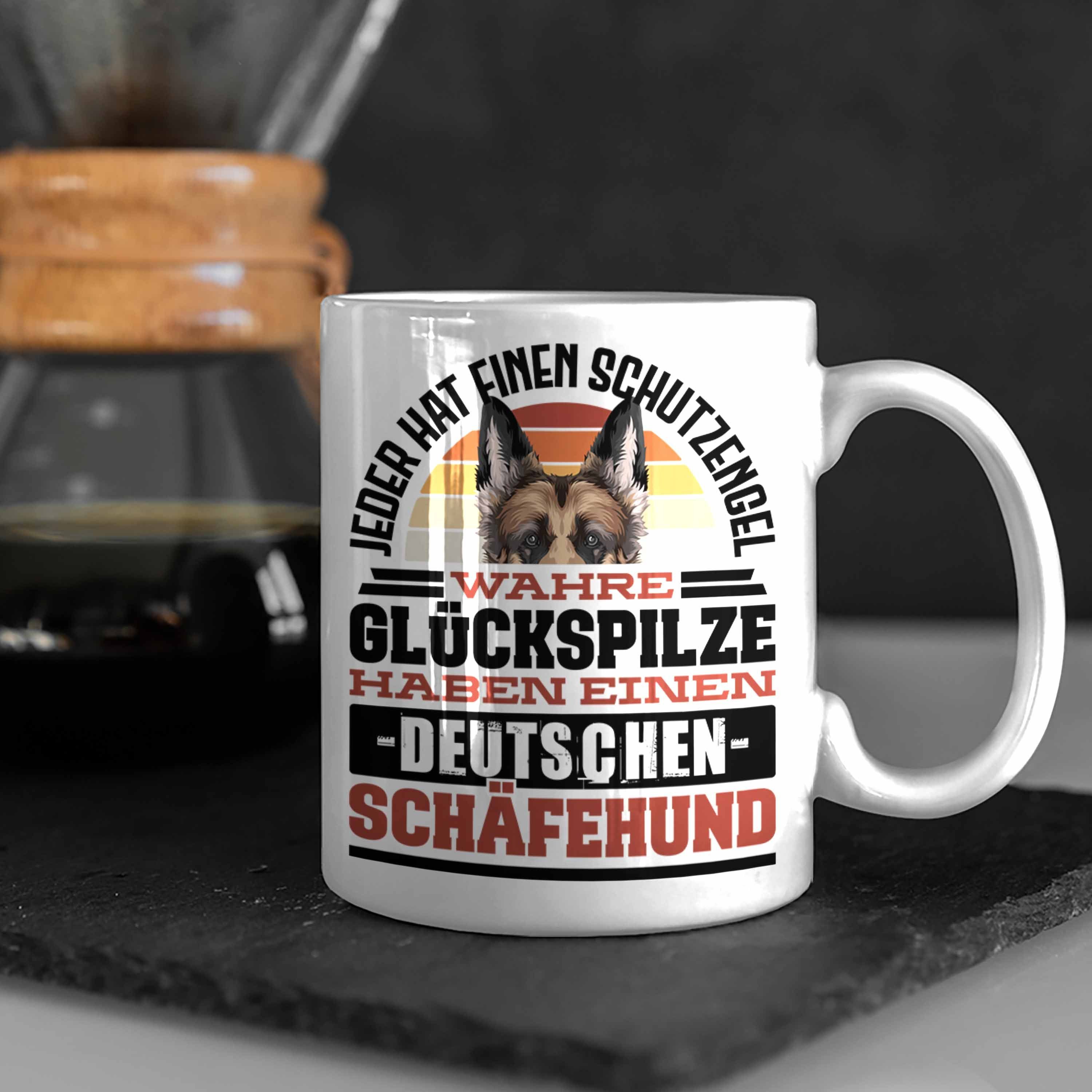 Trendation Tasse Deutscher Kaffee-Becher Schäferhund Bes Tasse Weiss Schäferhund Geschenkidee