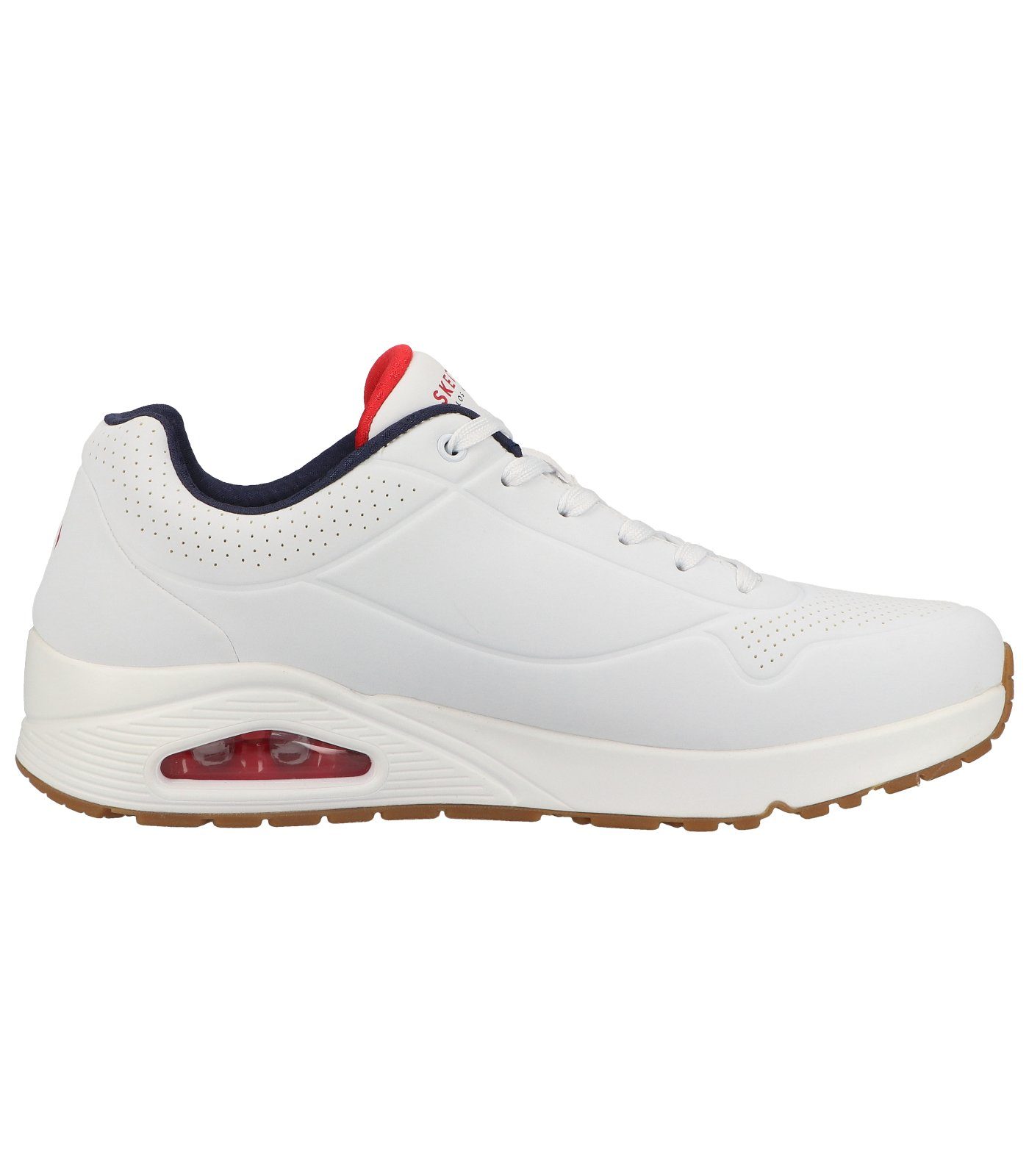 Sneaker Lederimitat Sneaker white/navy/red Skechers