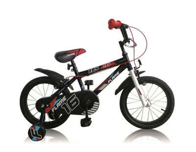T&Y Trade Kinderfahrrad 16 Zoll Kinder Jungen Kinderfahrrad Fahrrad Kinderrad Rad Bike Flame, 1 Gang, Stützräder