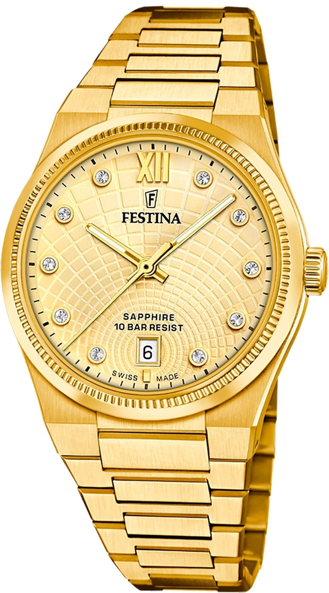 Quarzuhr Festina Damenuhr Swiss Made Armbanduhr