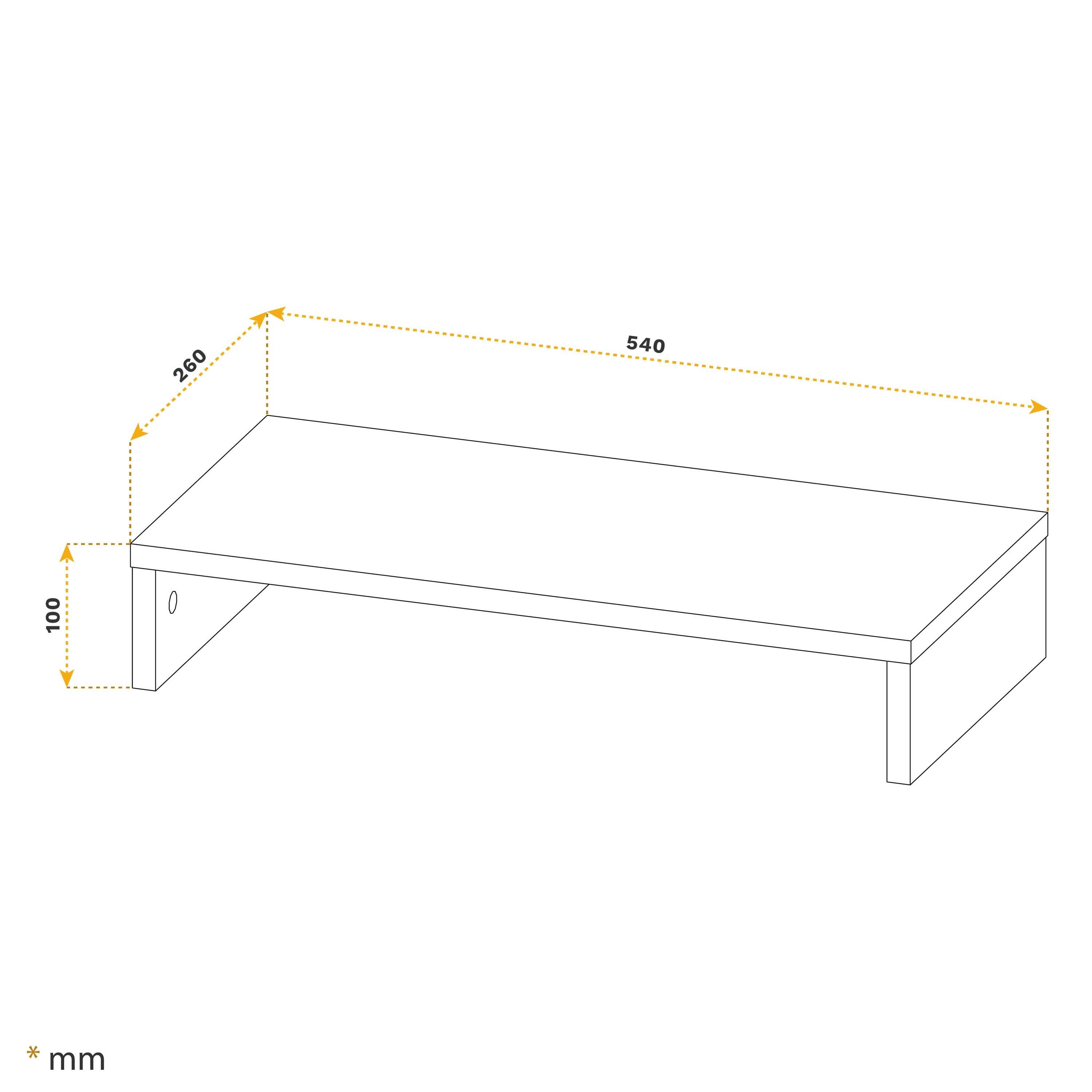 Beton-Grau Schreibtischaufsatz FS0113-BG, Aufsatz Tisch Schreibtisch Monitorerhöhung RICOO Monitorständer Bildschirm