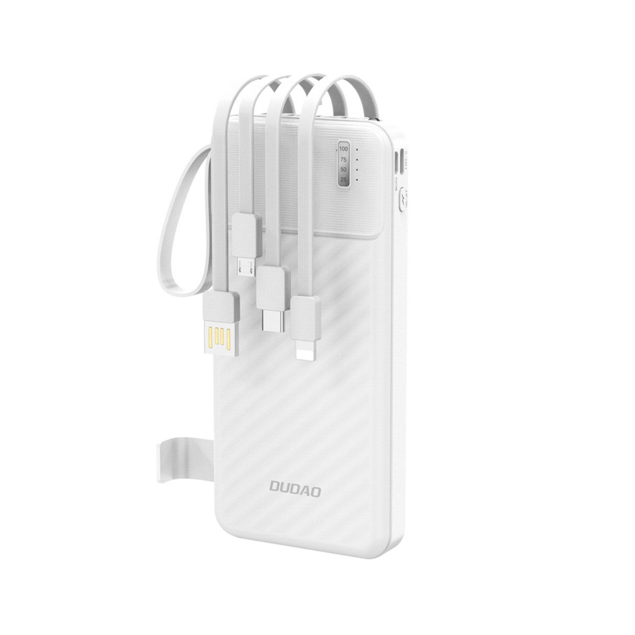 Dudao K11 Powerbank 10000 mAh (5 V), Powerbank mit 4 integrierten Kabeln