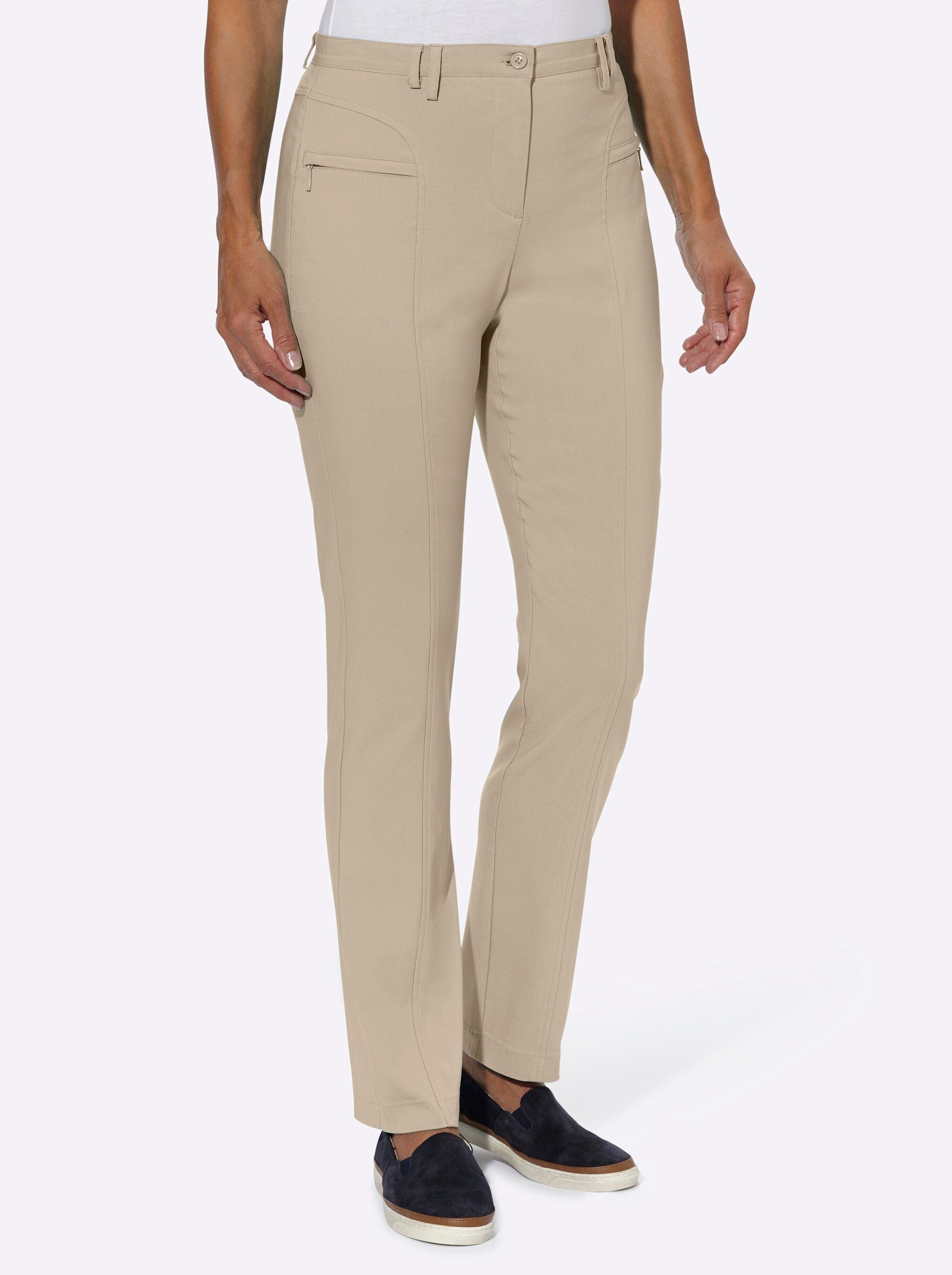 WITT WEIDEN Jerseyhose Innenbeinlänge ca. 77 cm beige