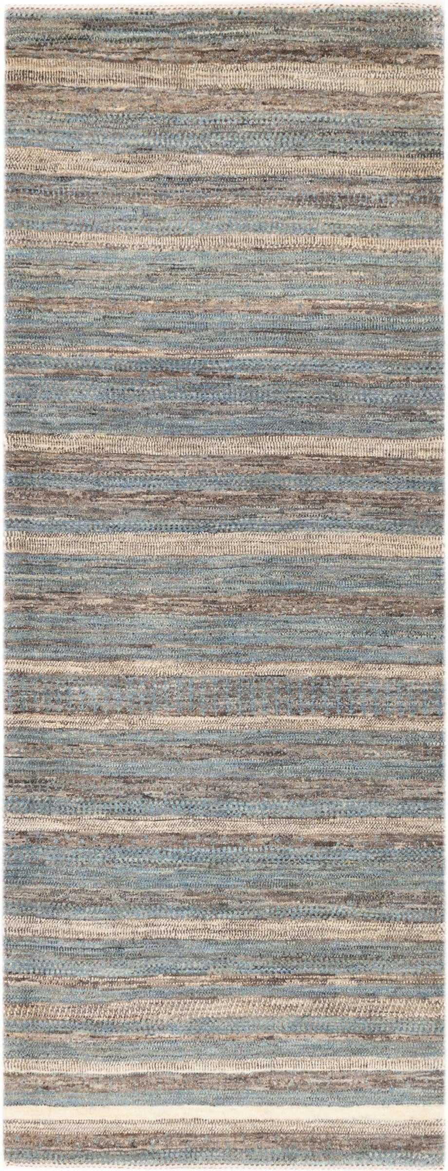Nain Trading Orientteppich Perser Gabbeh Loribaft Natura 77x204 Handgeknüpfter Moderner, rechteckig, Höhe: 12 mm