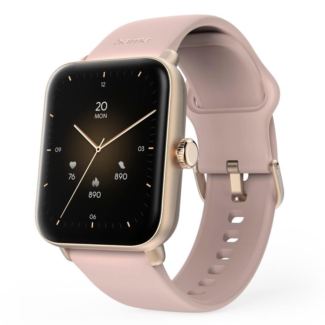 Smartwatch 1,65“ mit GPS (Fitness, Telefonfunktion, Puls, wasserdicht) Smartwatch
