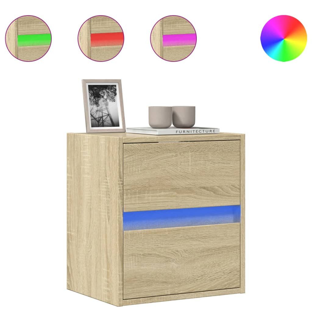 vidaXL TV-Wand TV-Wandschrank mit LED-Beleuchtung Sonoma günstig online kaufen