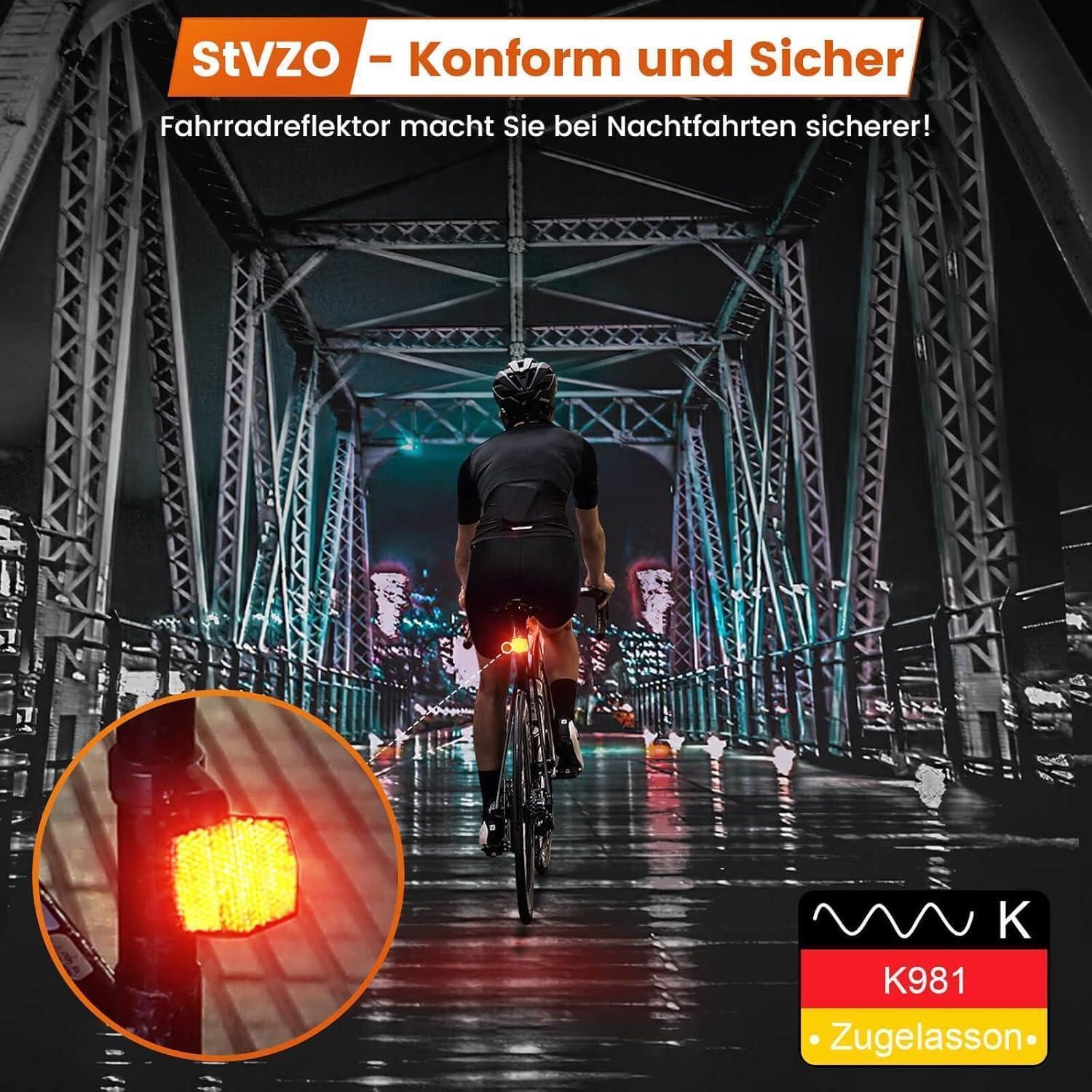 LuxusKollektion Fahrradreflektor Airtag Fahrrad Versteck Reflektoren StVZO zugelassen