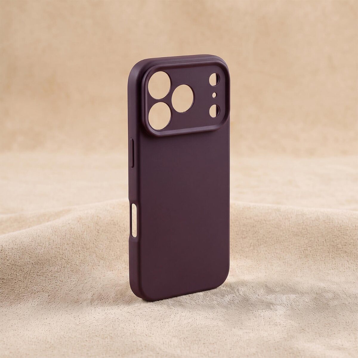 TFO Handyhülle Silikon Kompatibel mit iPhone 18 Pro Max / 17 Pro Max Kirschrot 6,9, Microfleece-Futter und matte Oberfläche – Bild 5 von 5