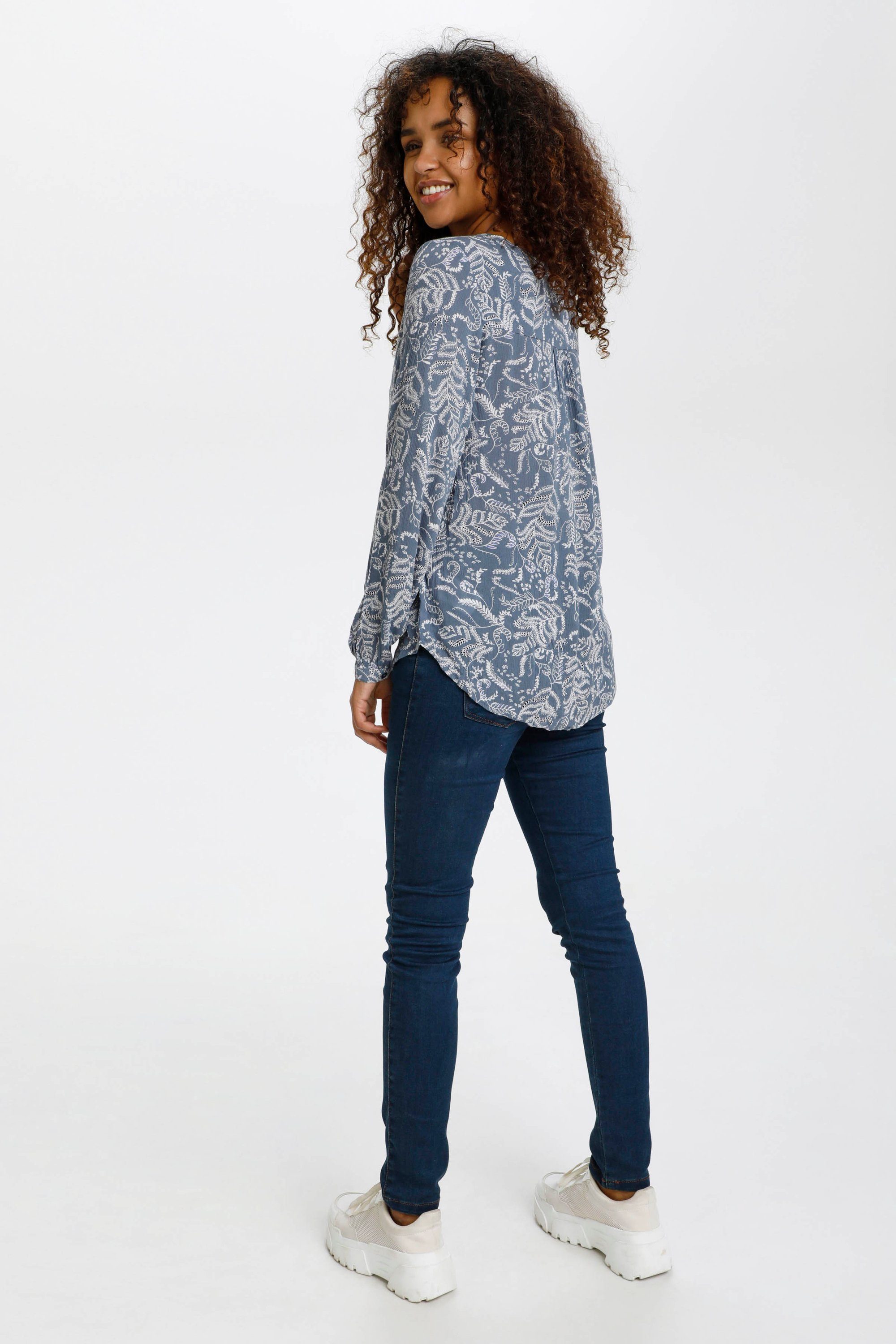 KAFFE Blusentop Langarm-Bluse Geisa