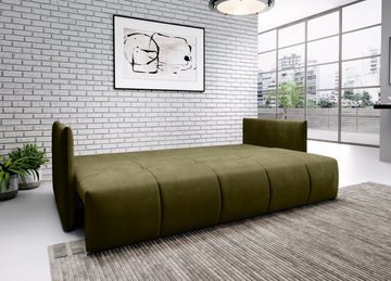 Furnix Schlafsofa ASVIL 3-Sitzer Schlafsofa Couch mit Schlaffunktion Bettkasten, modernes Design, gemütlich und funktional zugleich